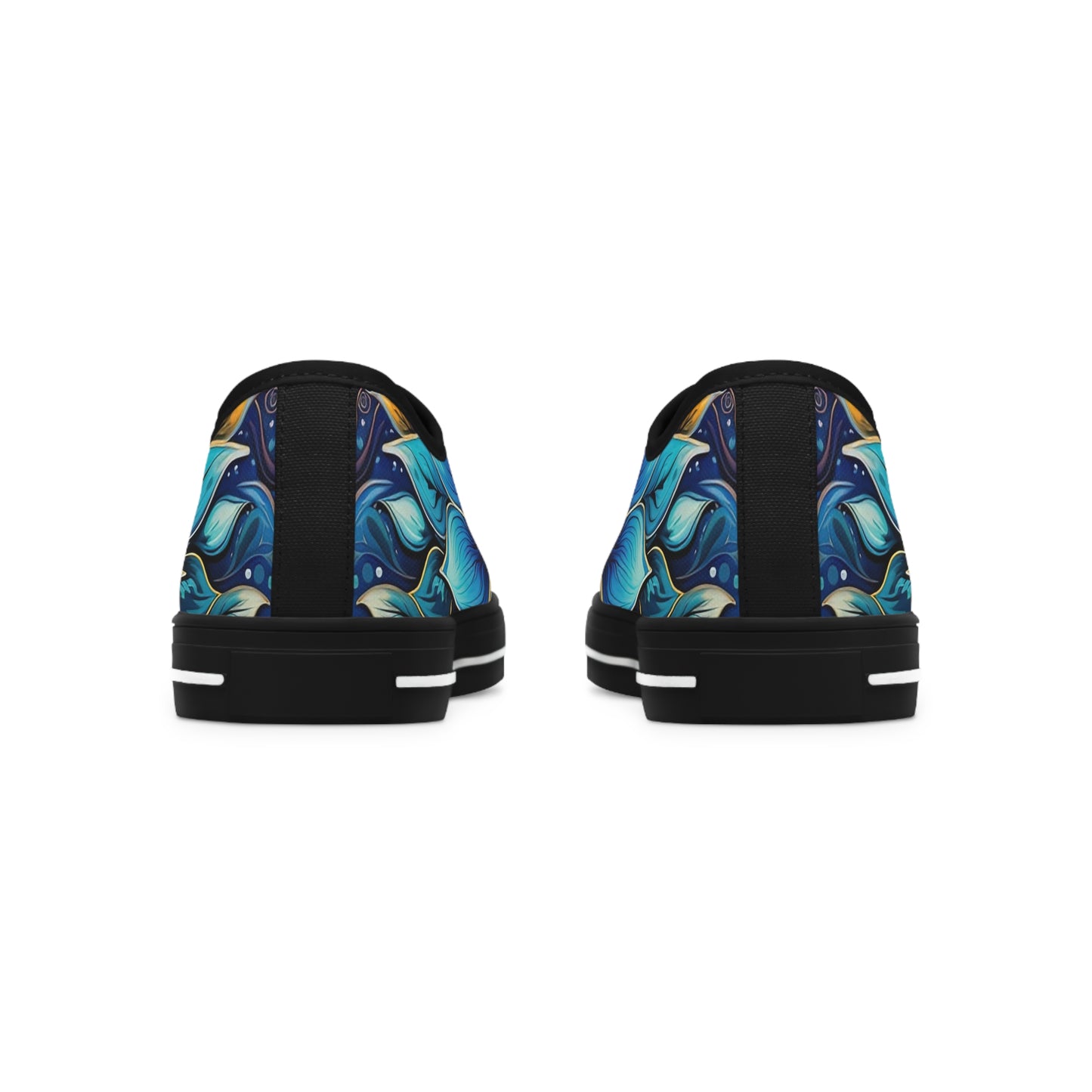 Blue Floral Mandala - Women's Sneakers