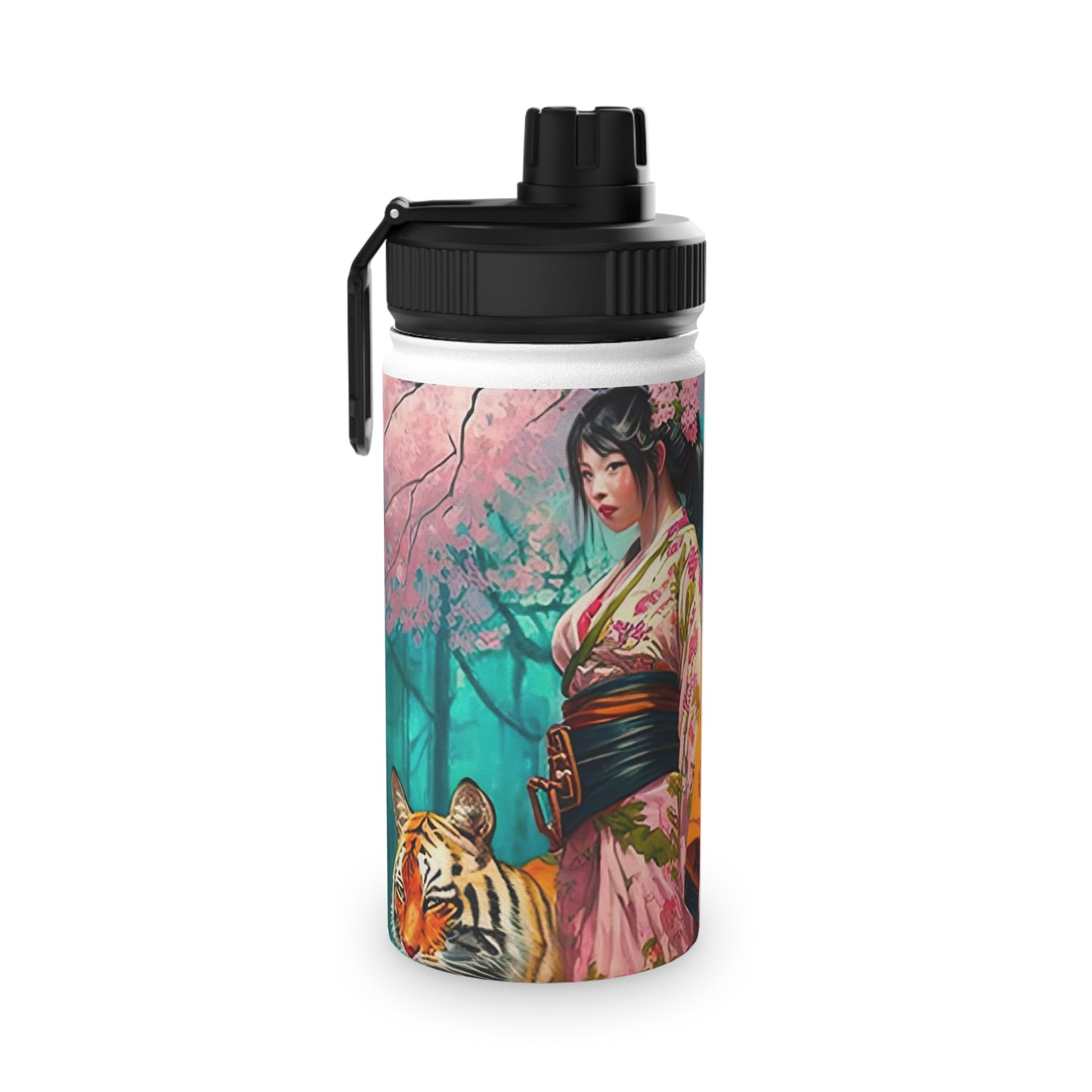 Cherry Blossom Tiger Geishas - Water Bottle