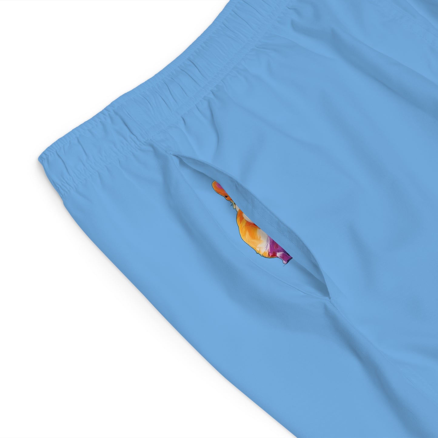 Corgi Butt Wiggle in Blue - Artistic Board Shorts