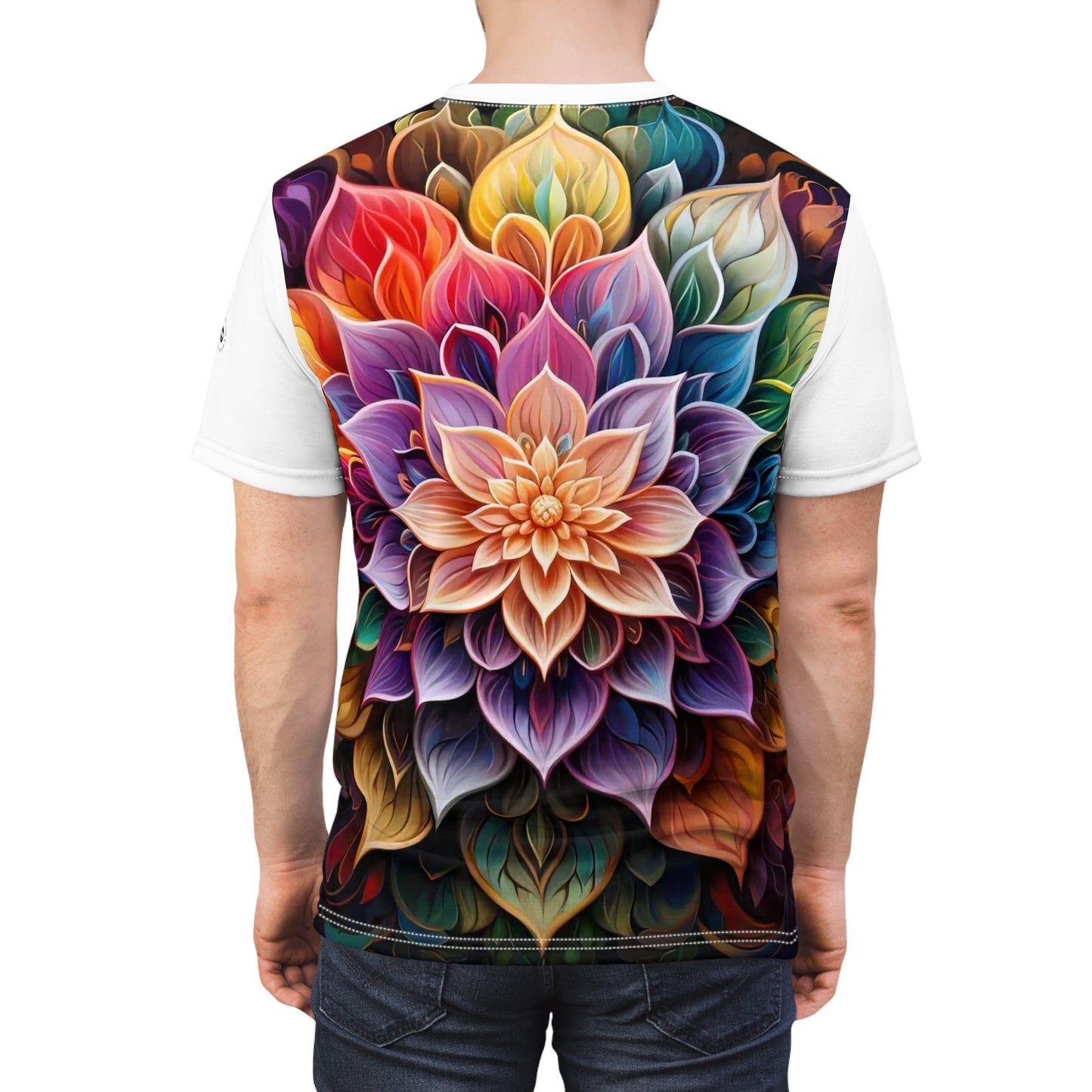 Lotus Mandala in White - Fashion Tee