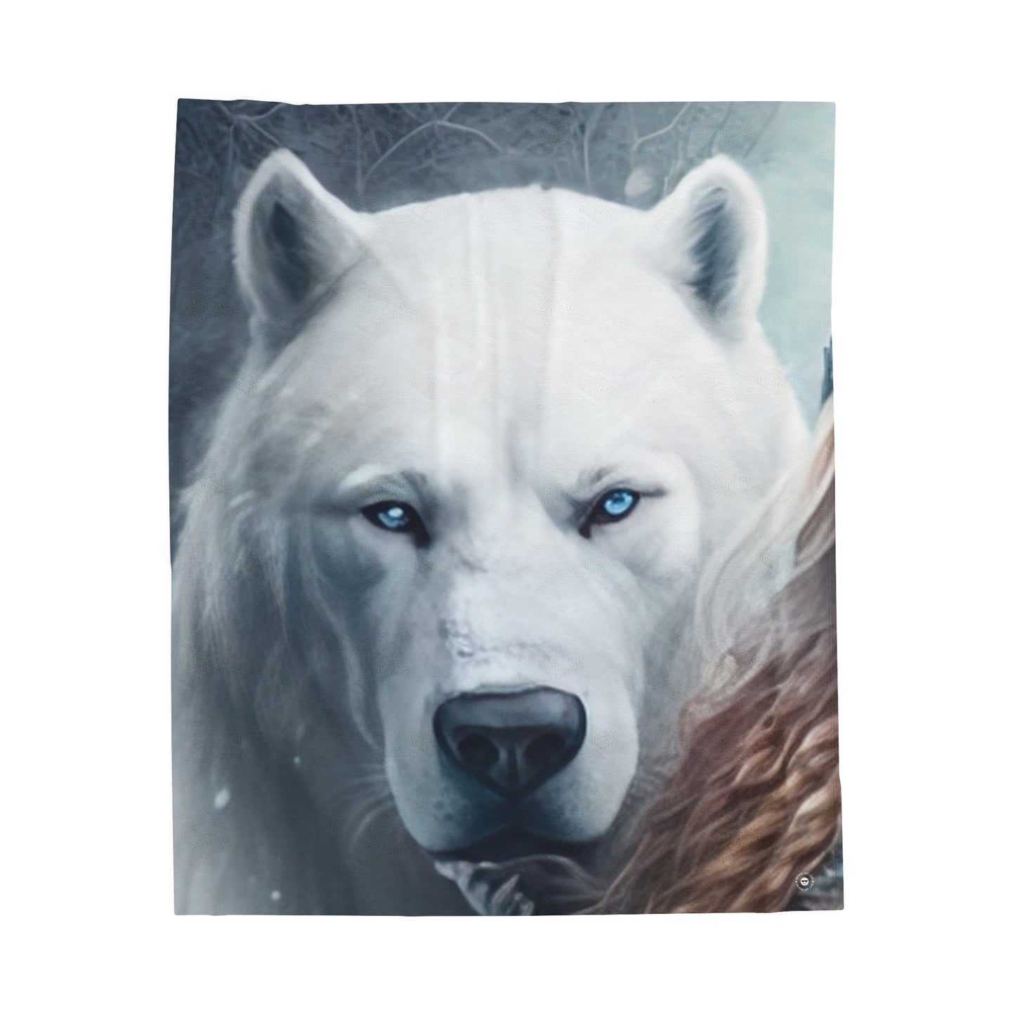 Polar Bear Stare - Artsy Throw Blanket