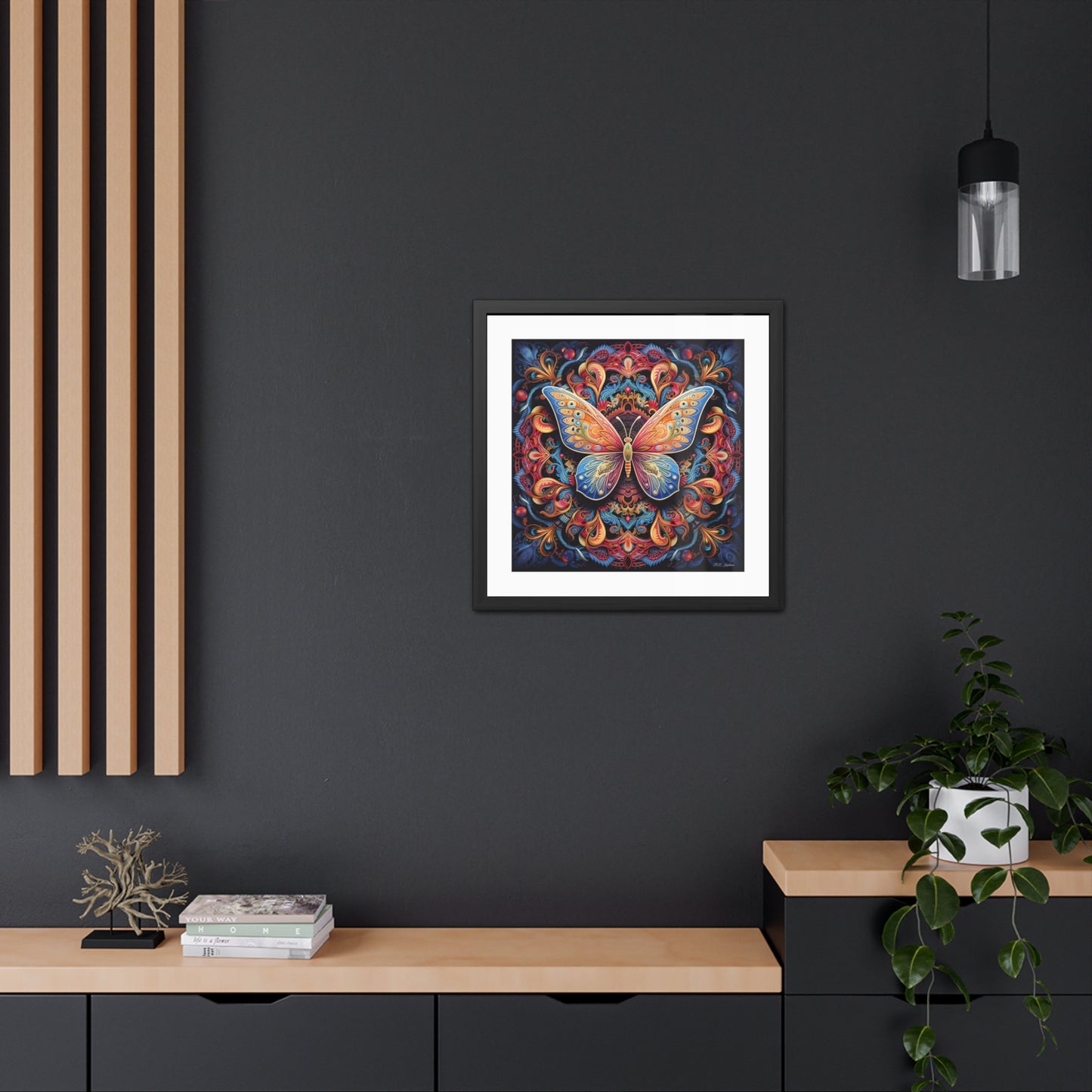 Butterfly Mandala - Framed Fine Art Print