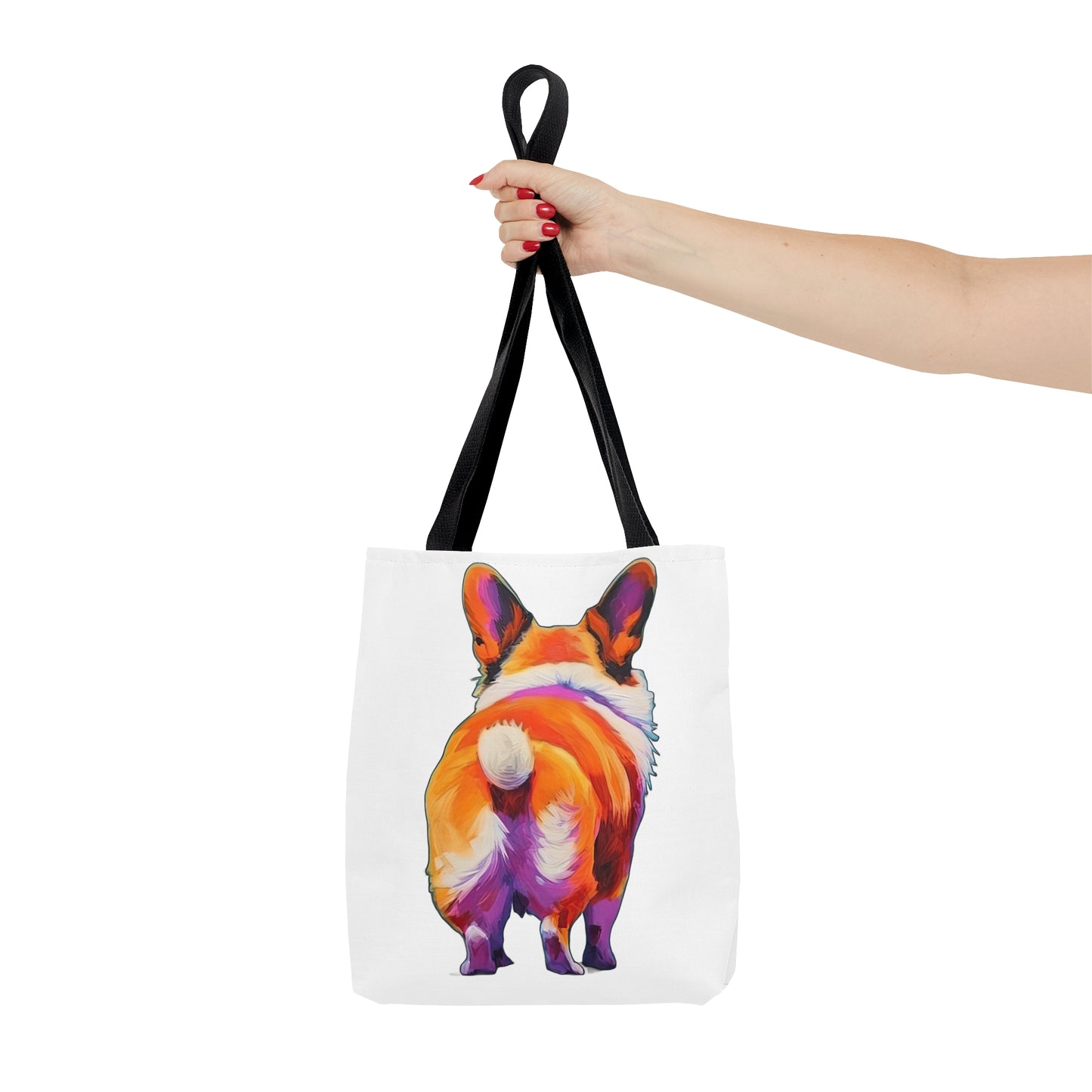 Corgi Butt in White - Artistic Tote Bag