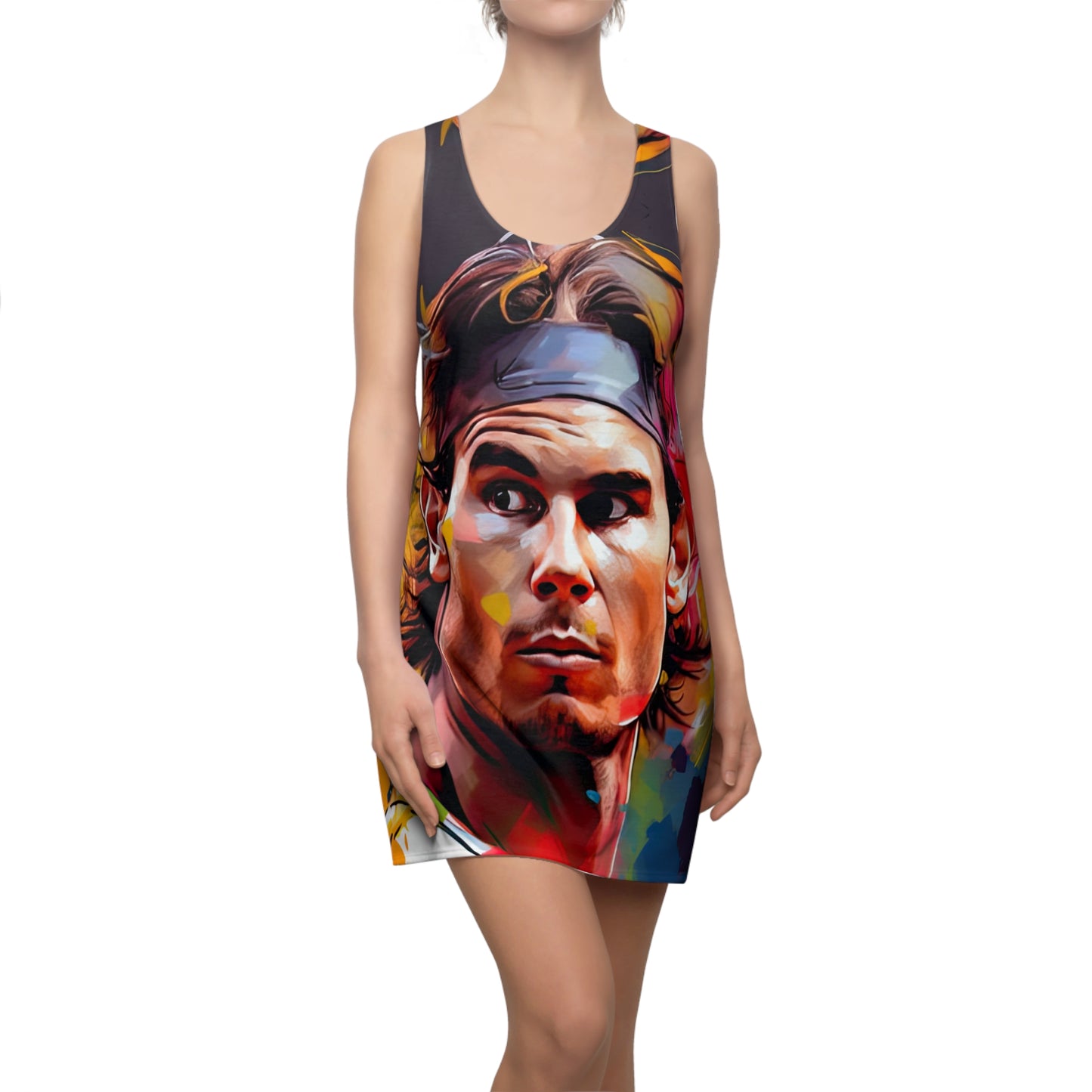 Raphael Nadal Portrait - Artistic Racerback Dress