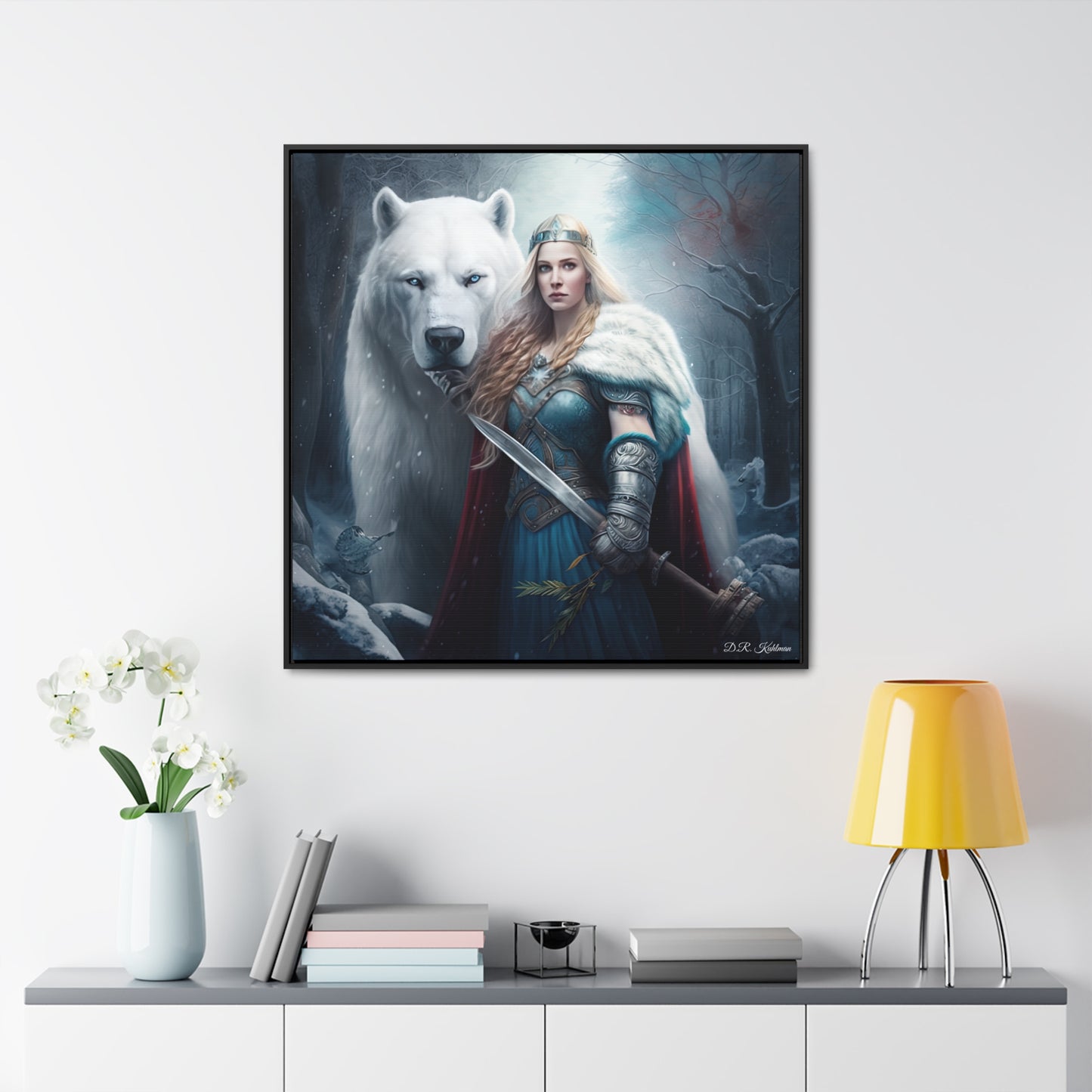 Polar Bear Baroness on Canvas