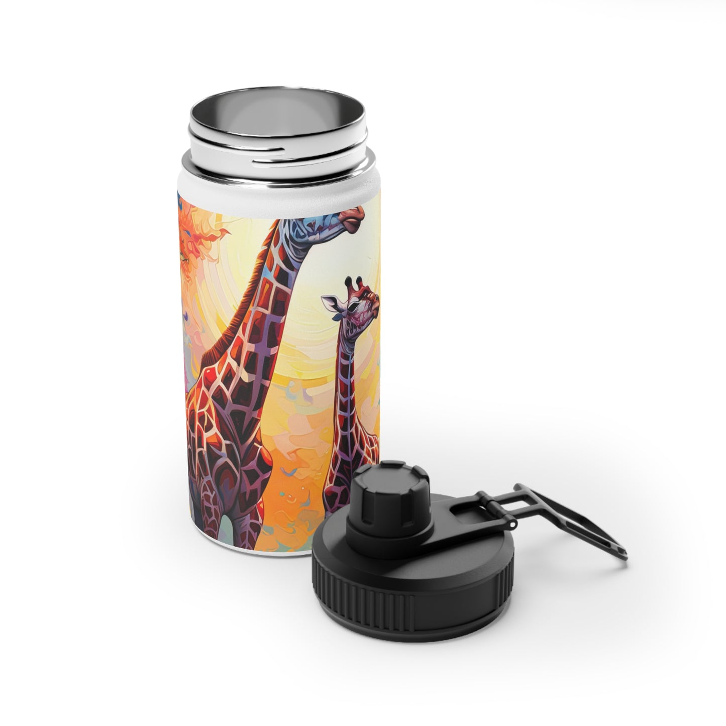 Giraffe Sunrise - Water Bottle