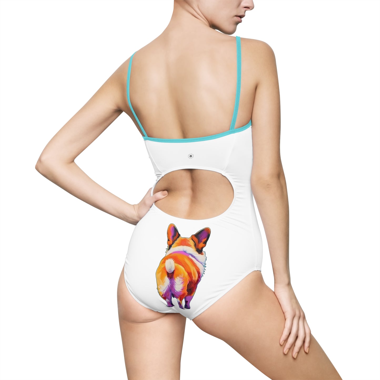 Corgi Butt in White - Artsy One-Piece