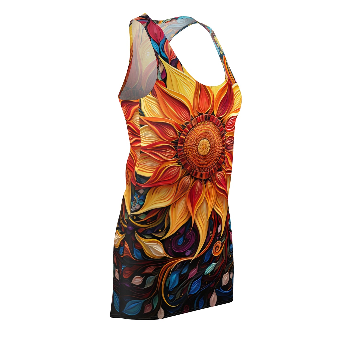 Blustery Blossom - Artistic Racerback Dress