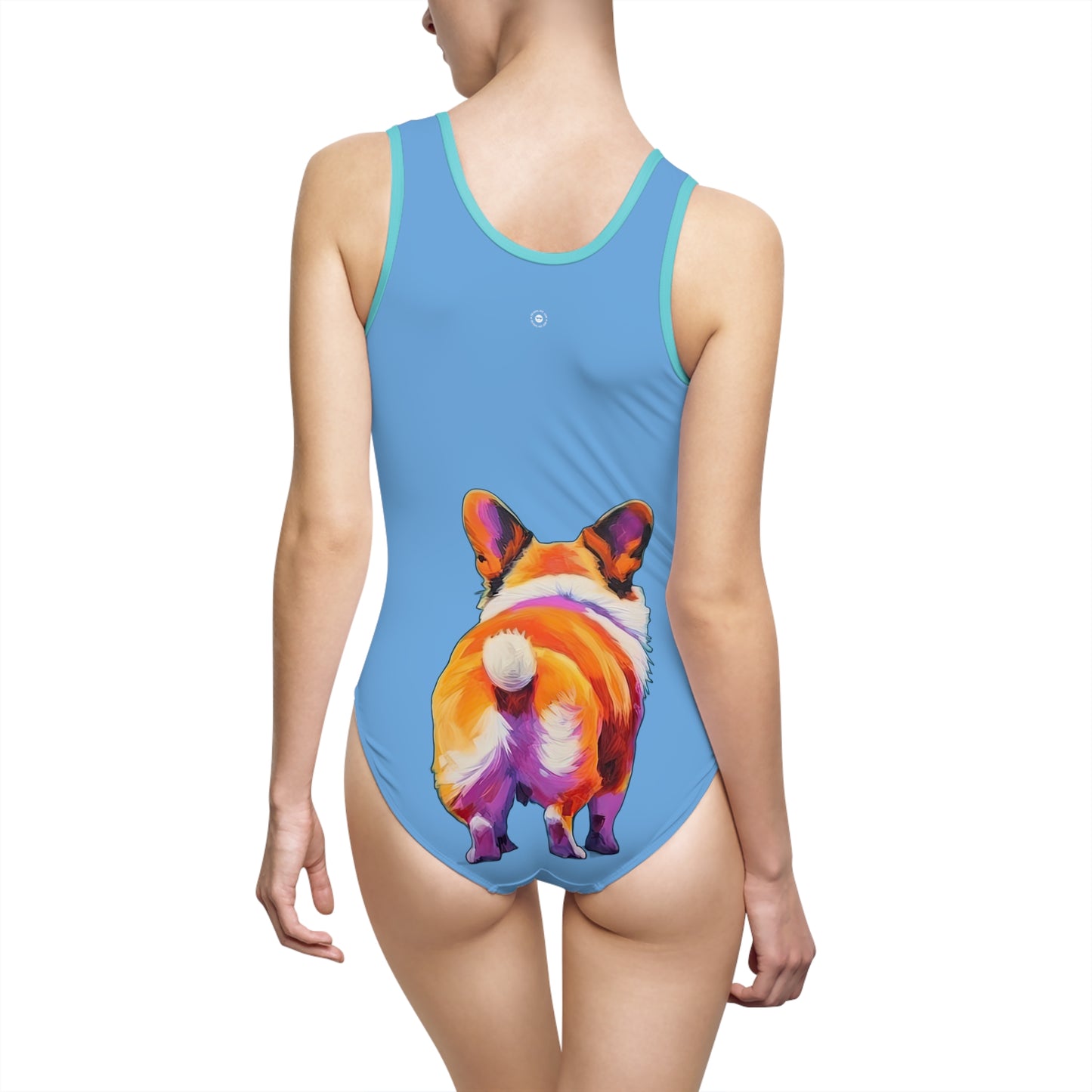 Corgi Butt in Blue - Classic One-Piece