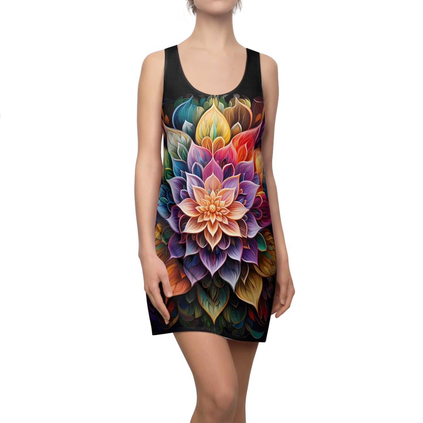 Lotus Mandala - Artistic Racerback Dress