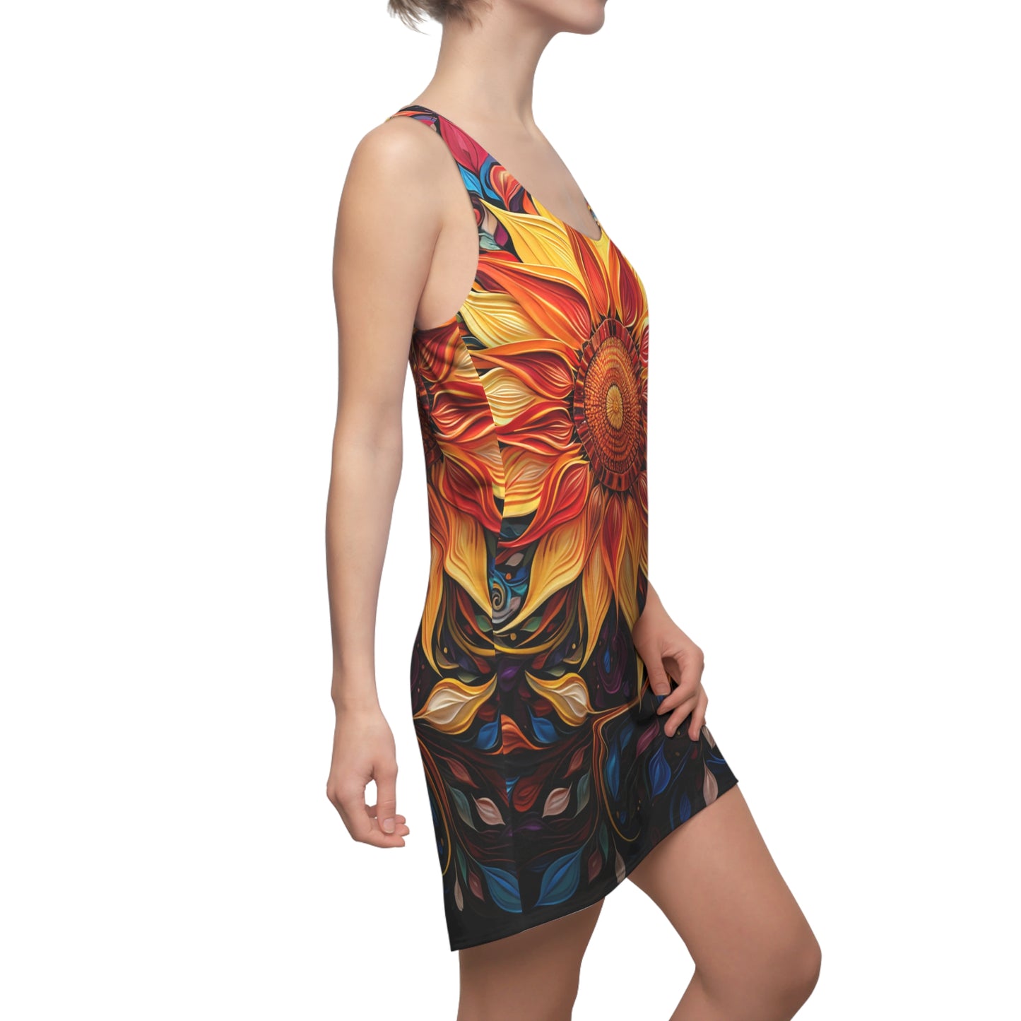 Blustery Blossom - Artistic Racerback Dress