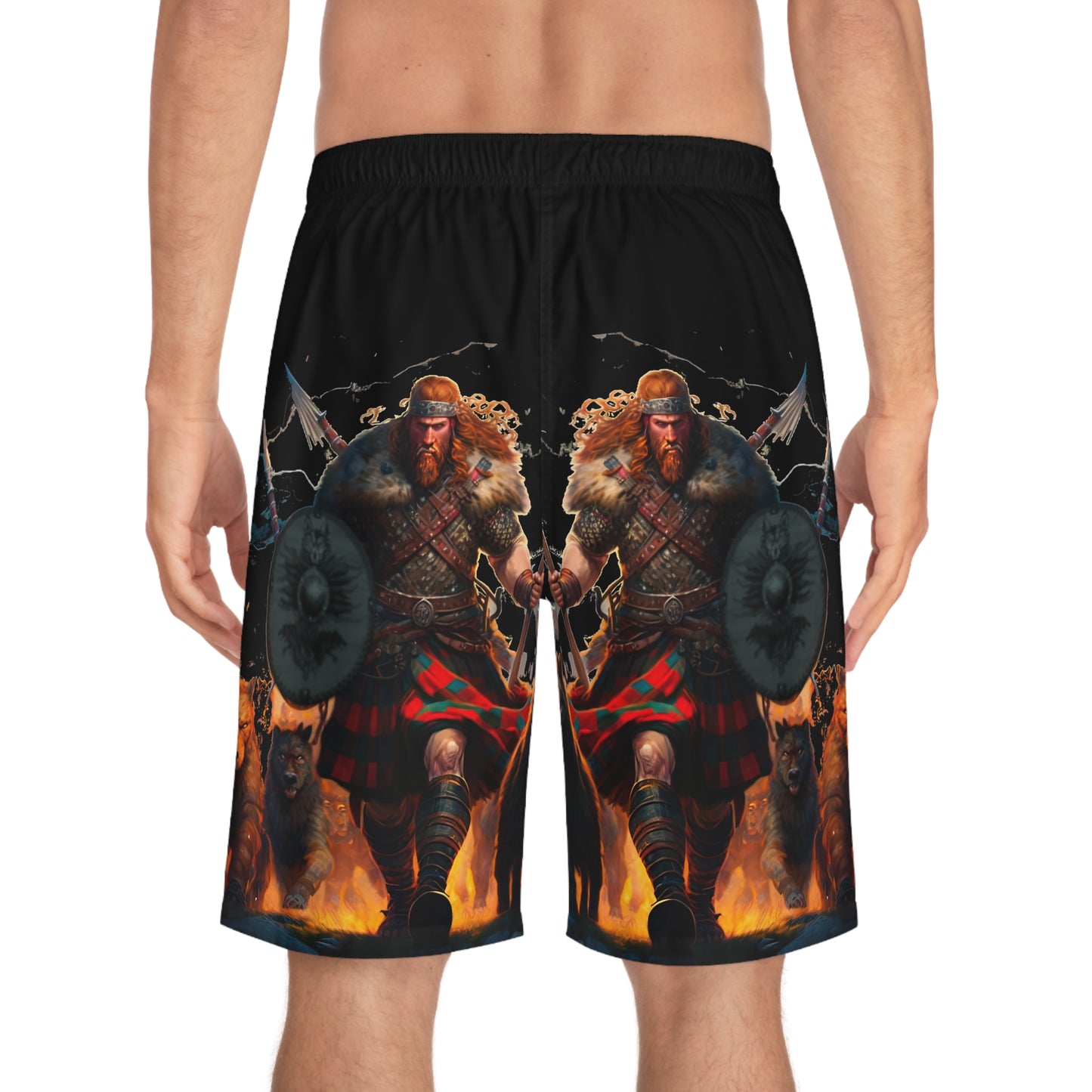 Scottish Battle Dog Pack - Artistic Board Shorts