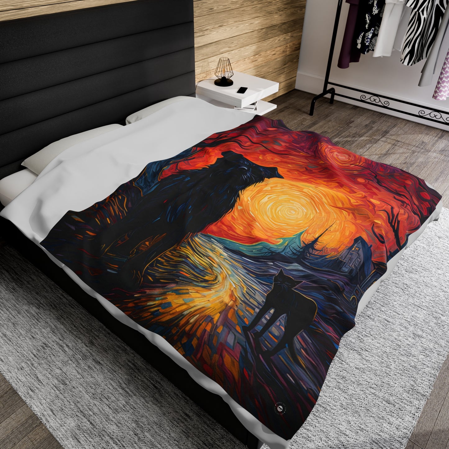 Scary Night - Artsy Throw Blanket