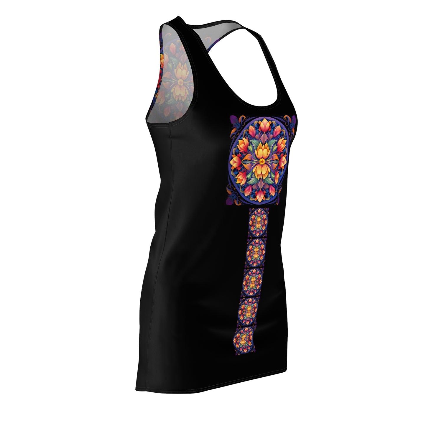 Tulip Mandala Trail - Artistic Racerback Dress