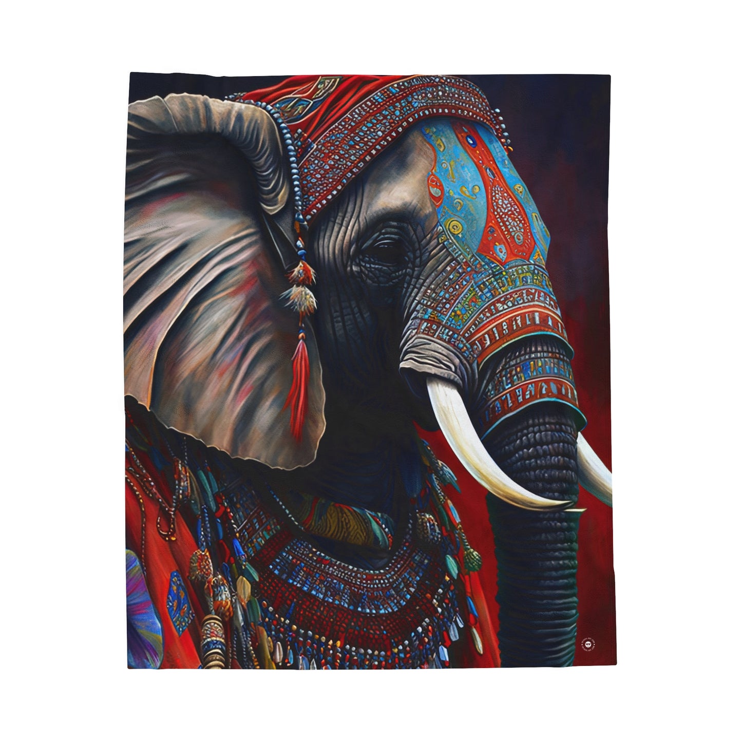 Elephant King - Artsy Throw Blanket