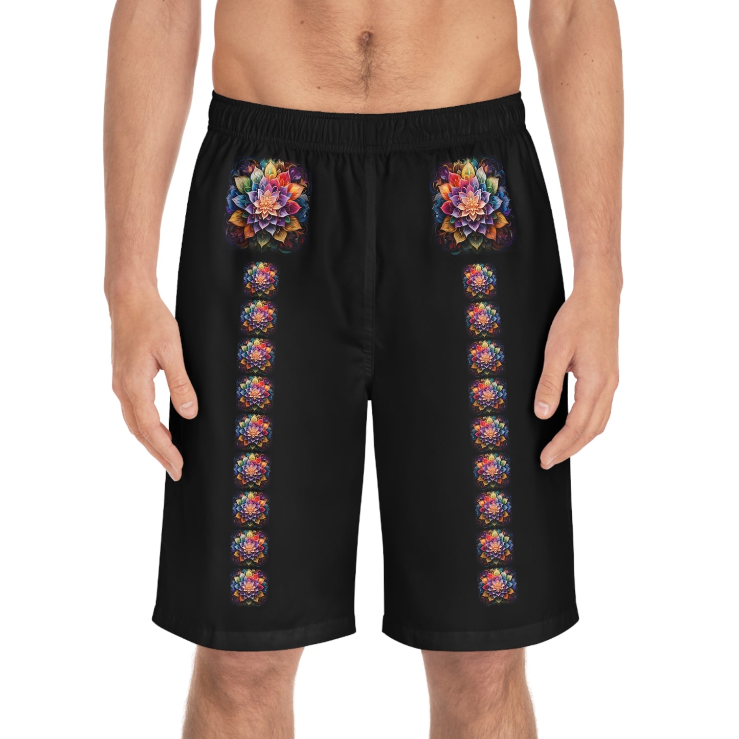 Lotus Mandala Trail - Artistic Board Shorts