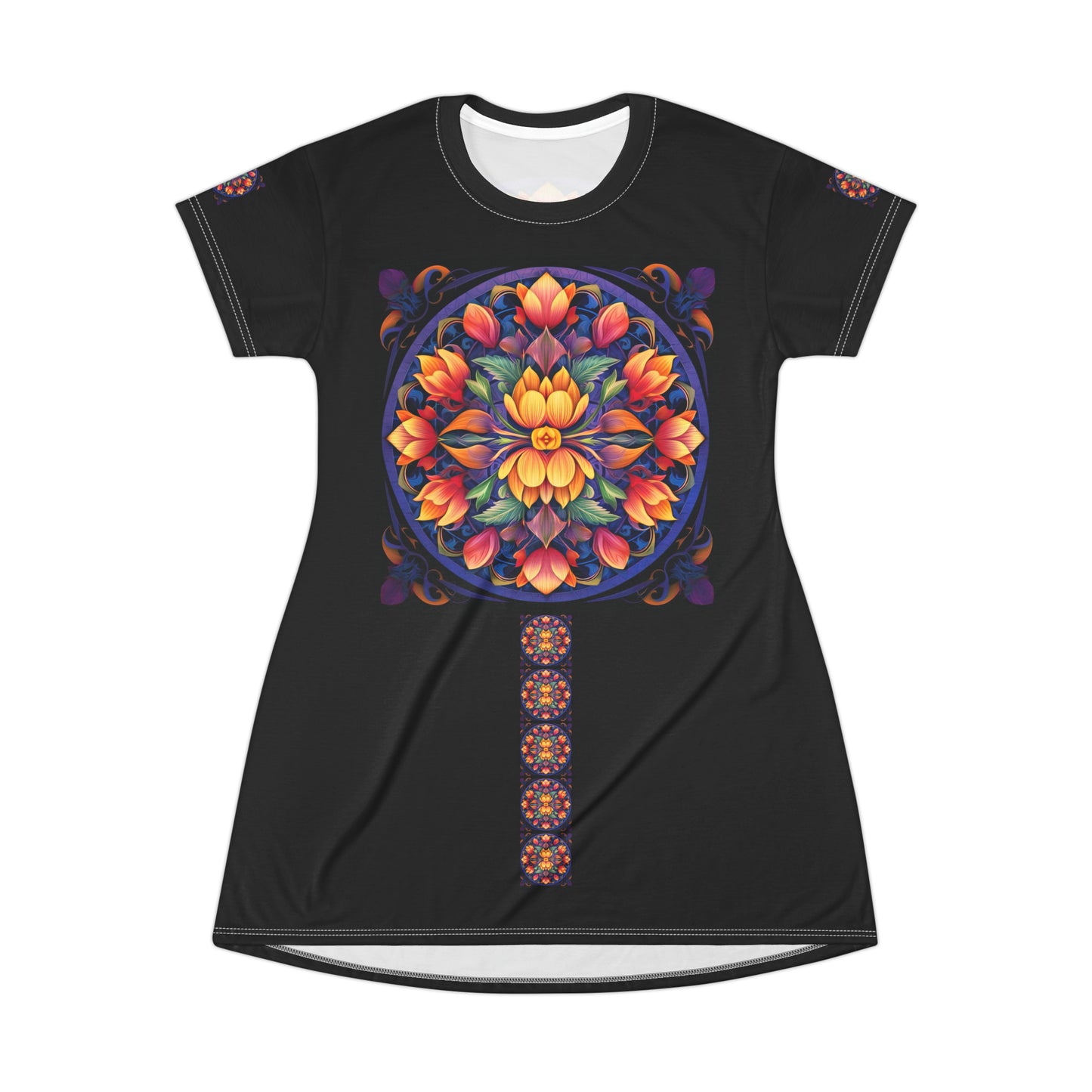 Tulip Mandala Trail - Artsy T-Shirt Dress