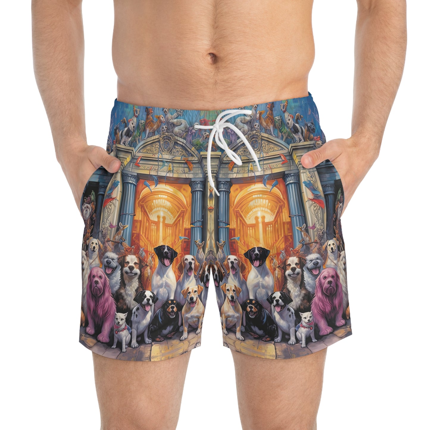 Welcome to the Pearly Gates - Artsy Swim Trunks