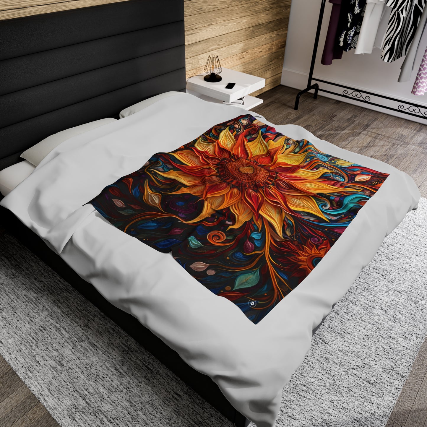 Blustery Blossom - Artsy Throw Blanket