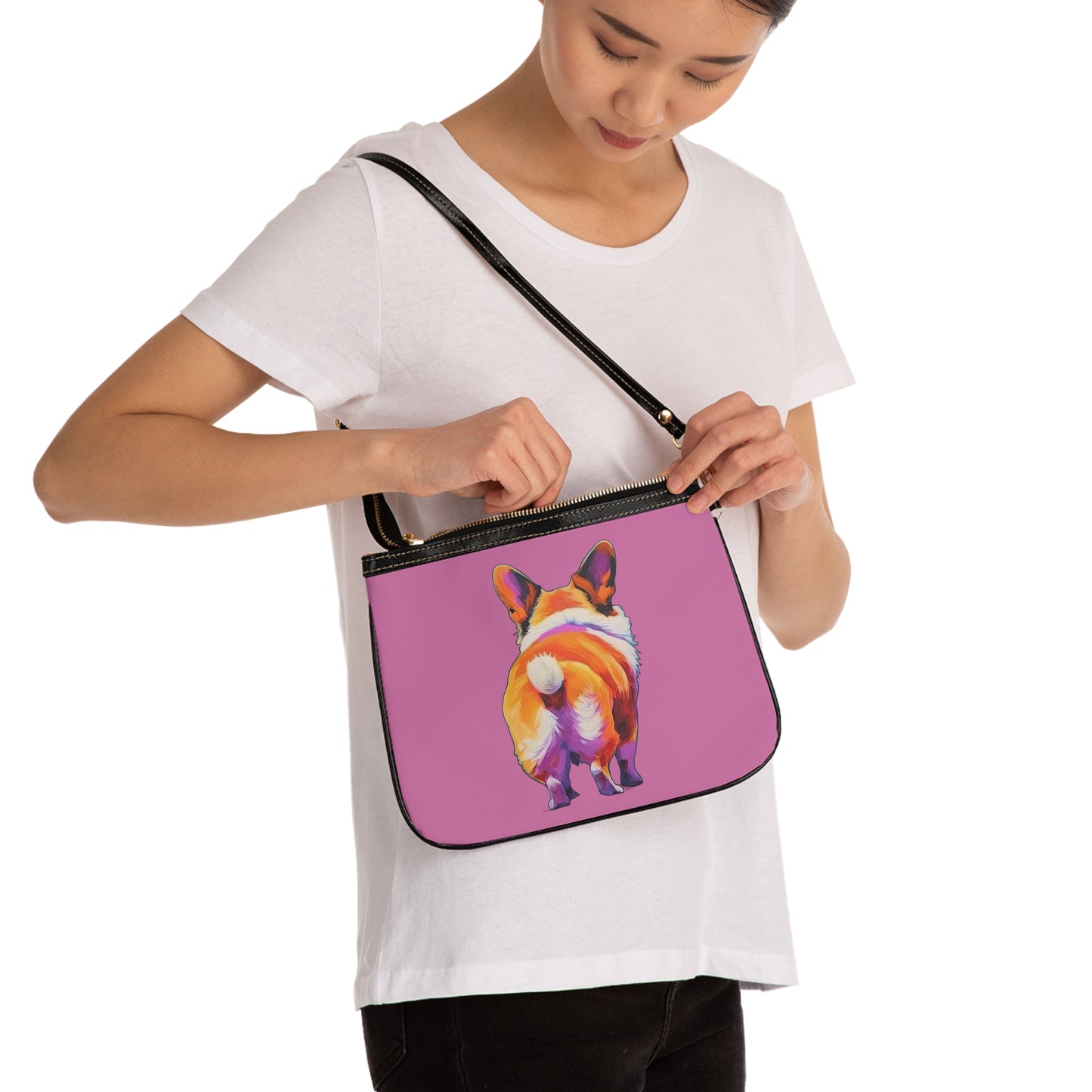 Corgi Butt in Pink - Small Purse