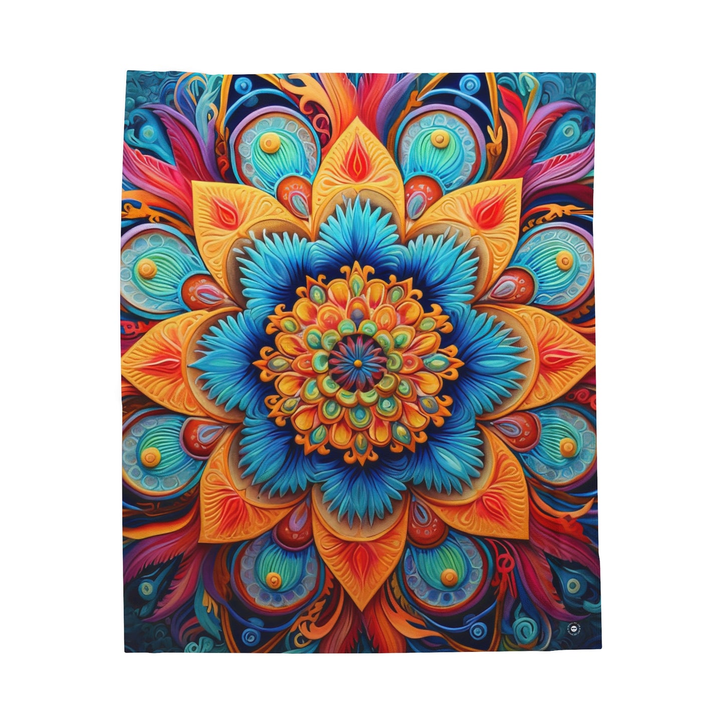 Floral Mandala - Artsy Throw Blanket