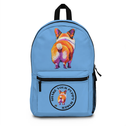 Corgi Butt in Blue - Artsy Backpack