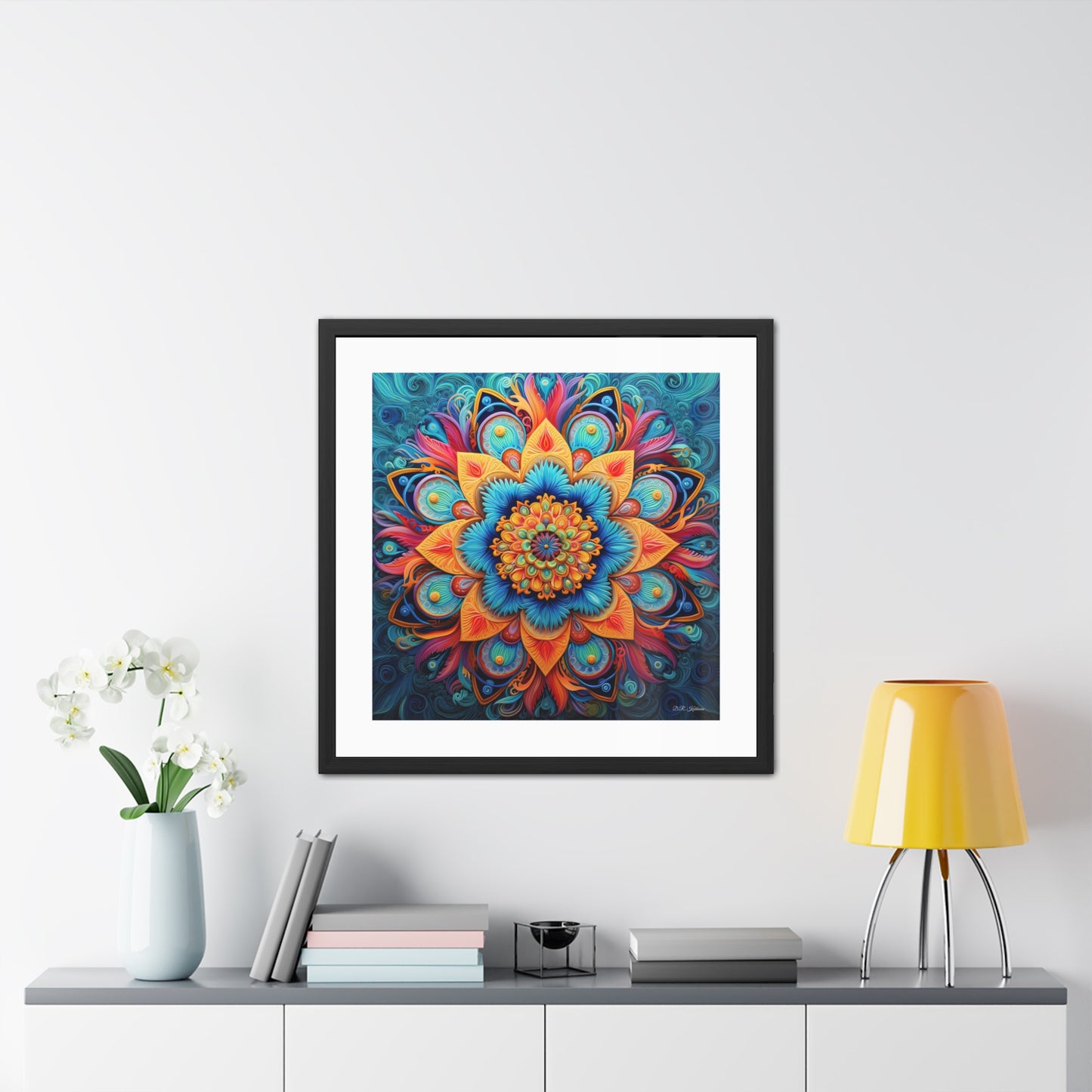 Floral Mandala - Framed Fine Art Print