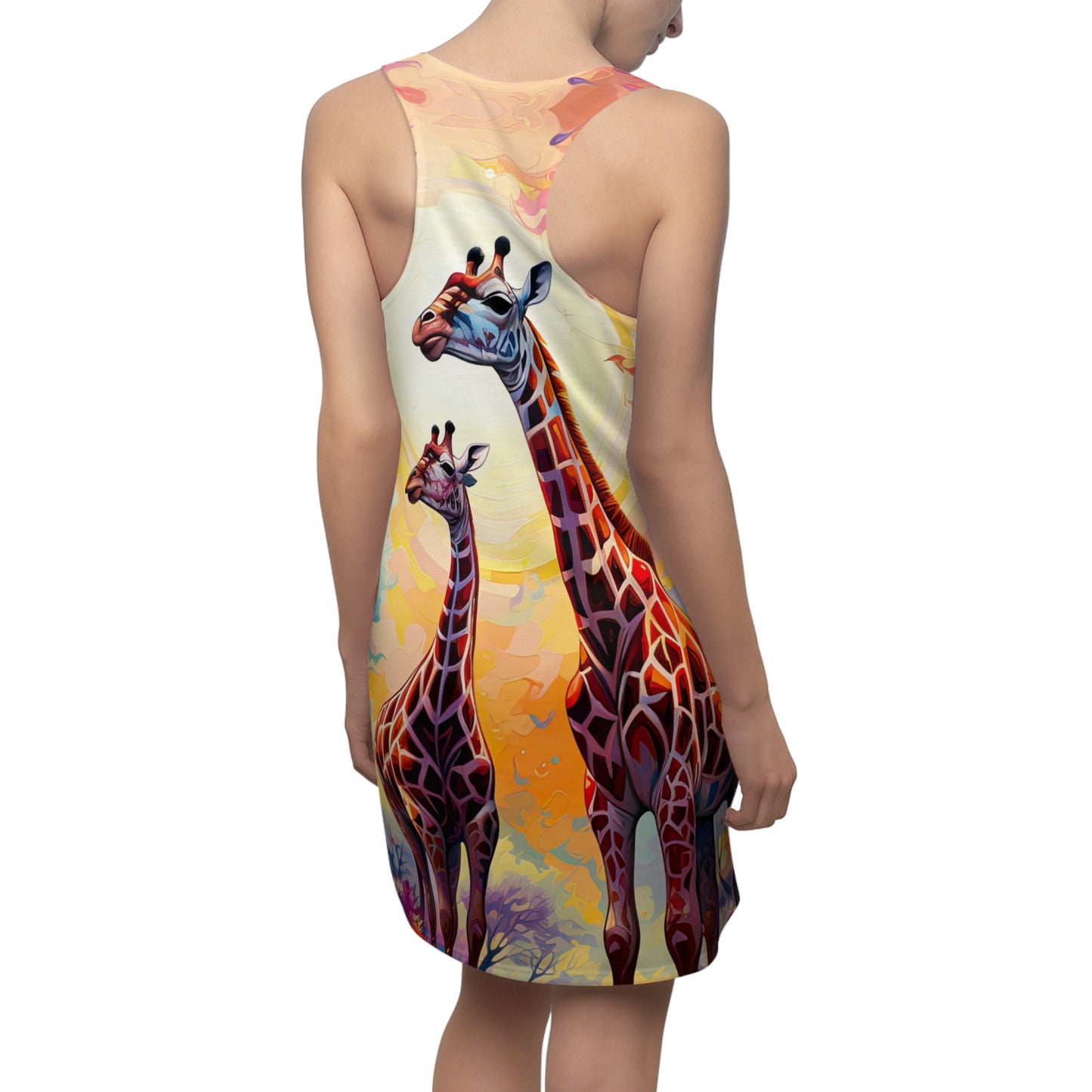 Giraffe Sunrise - Artistic Racerback Dress