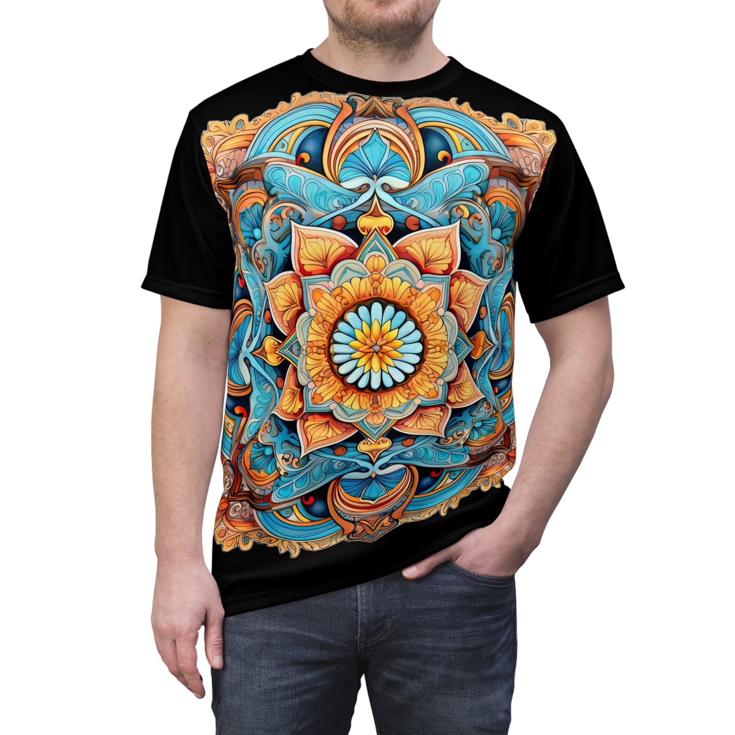 Winged Mandala in Black - Fashion Tee