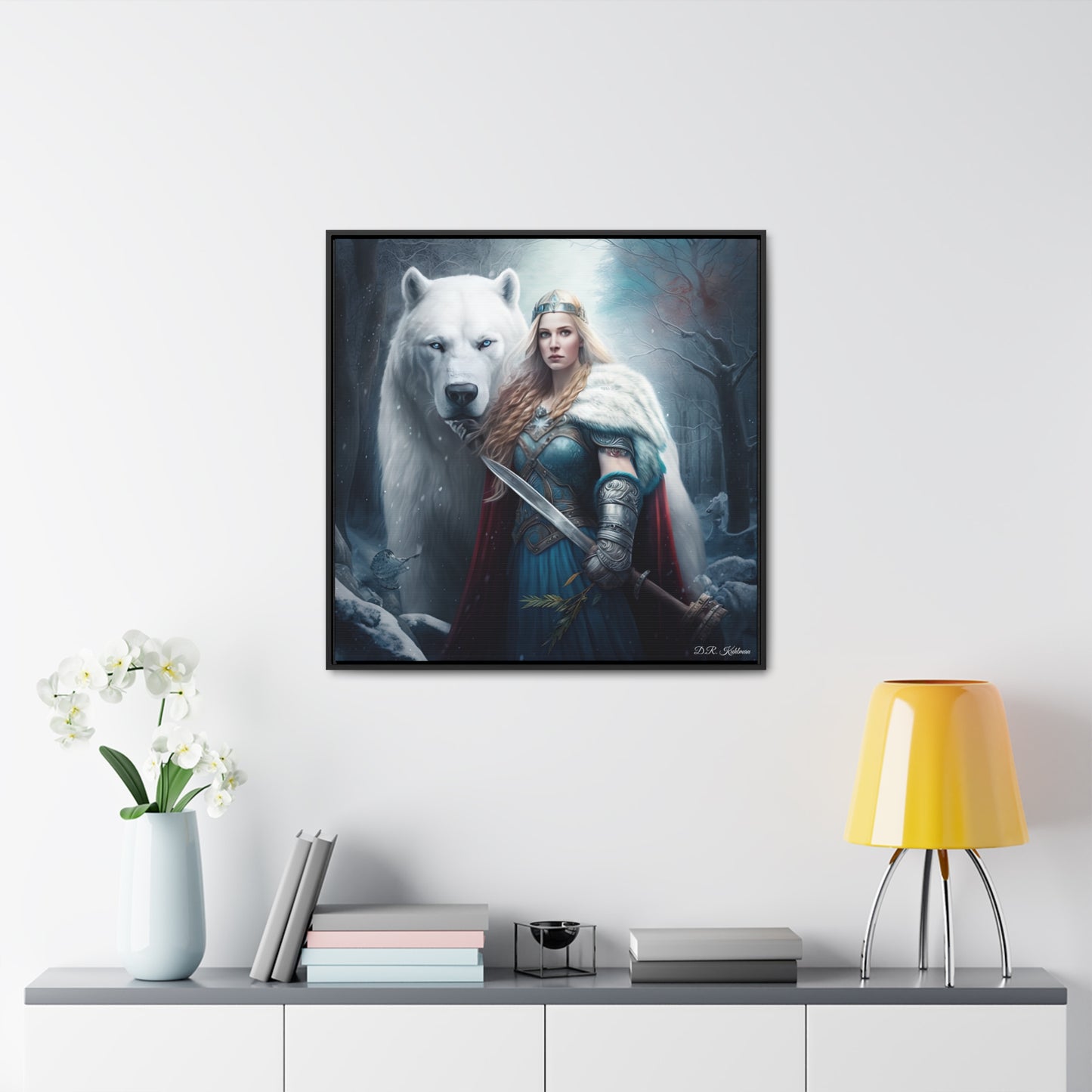 Polar Bear Baroness on Canvas