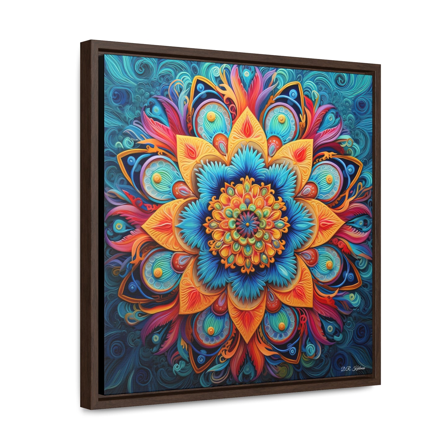 Floral Mandala on Canvas