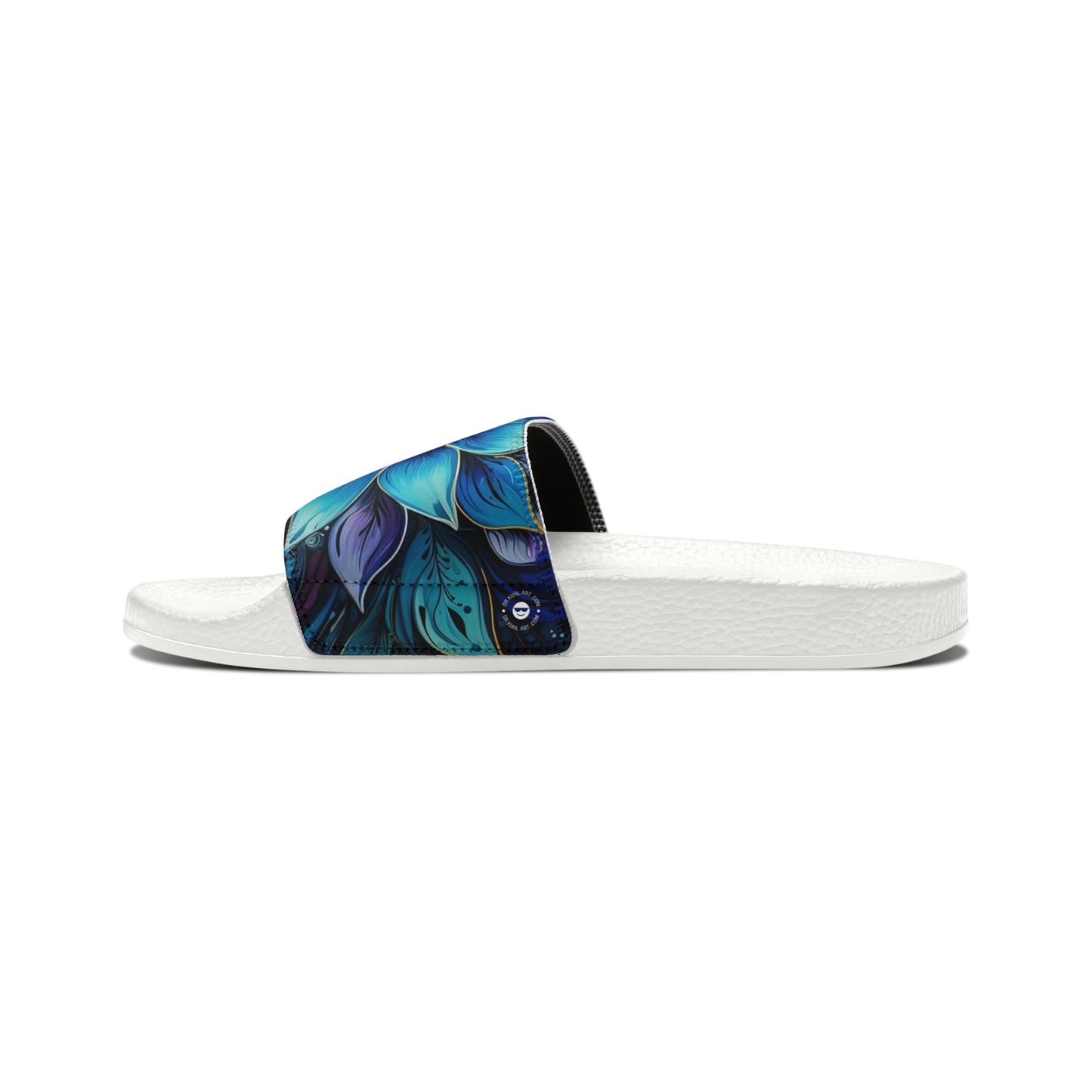 Blue Floral Mandala - Men's Slides