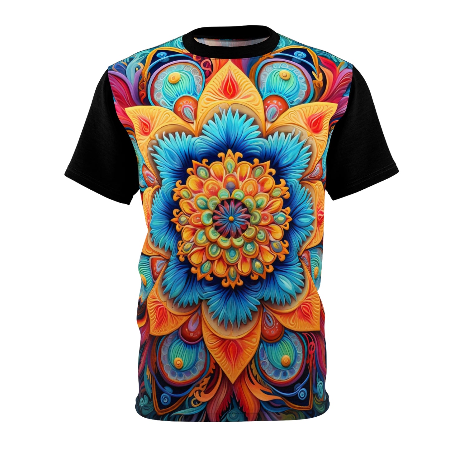 Floral Mandala in Black - Fashion Tee