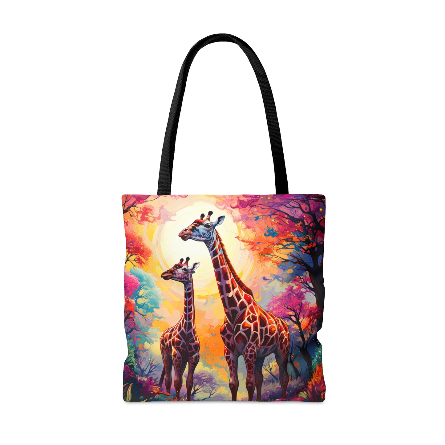 Giraffe Sunrise - Artistic Tote Bag