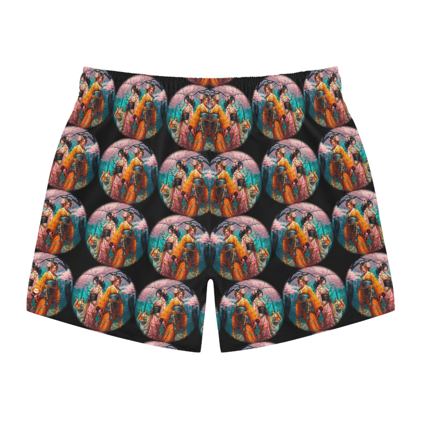 Tiger Geishas - Artsy Swim Trunks