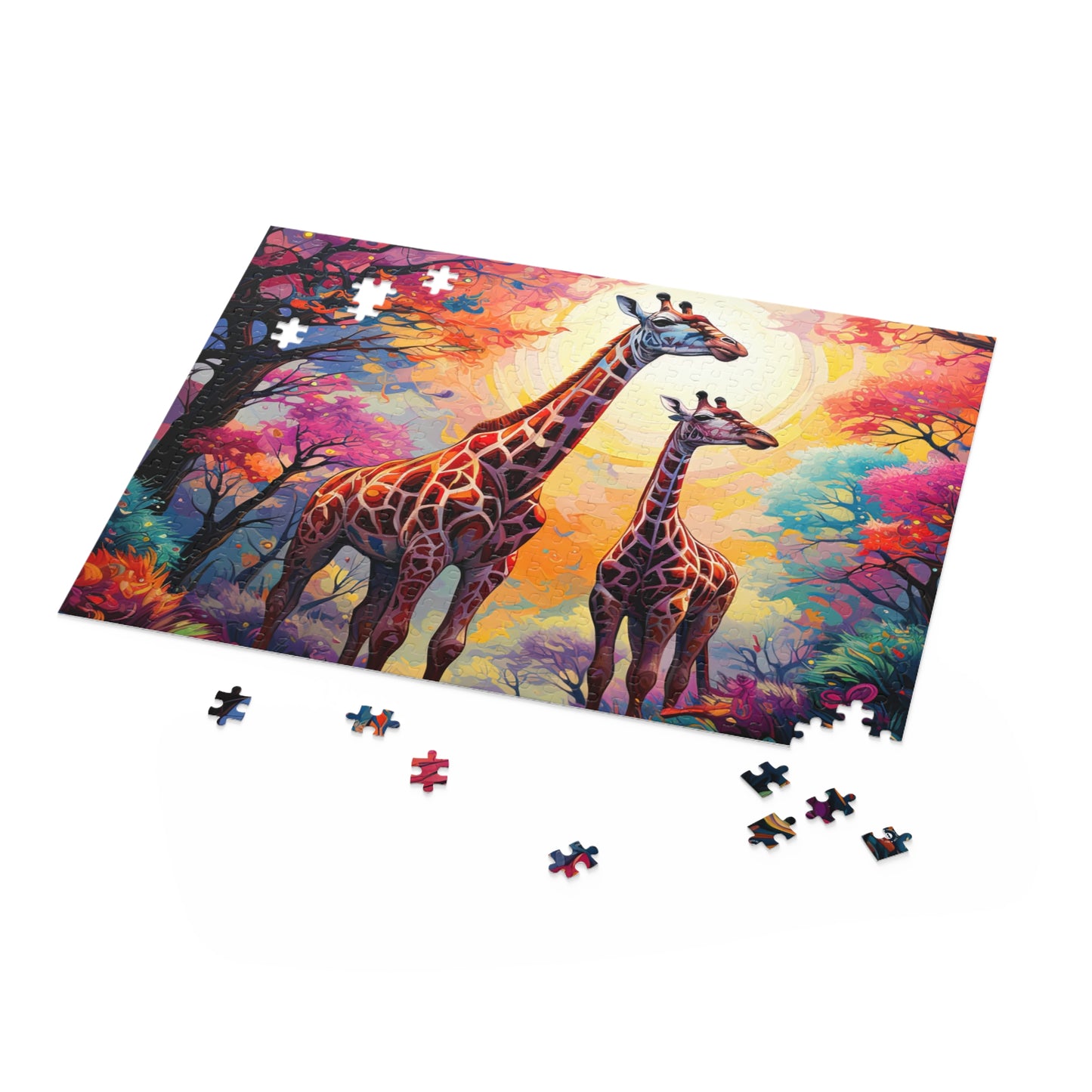 Giraffe Sunrise - Jigsaw Puzzle