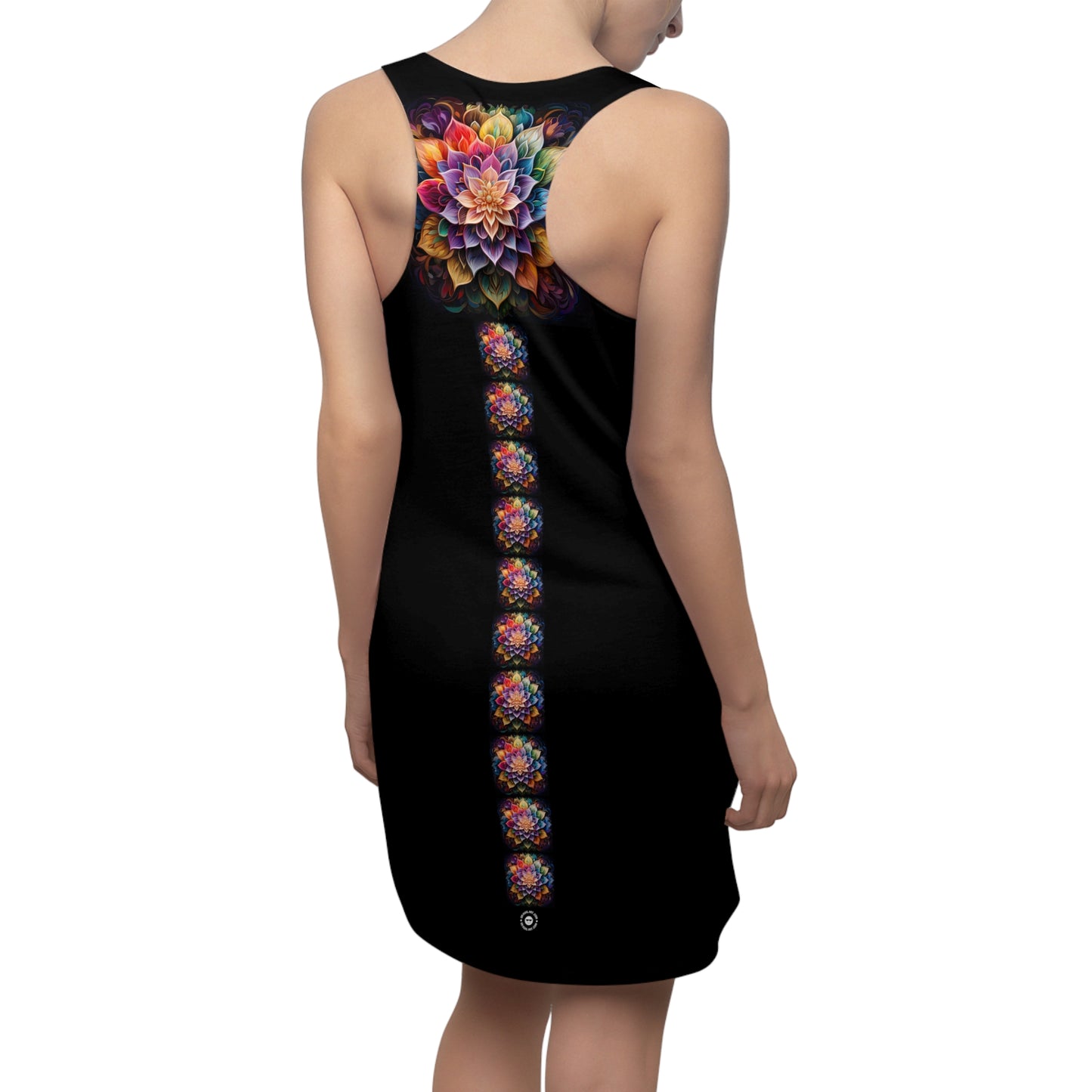 Lotus Mandala Trail - Artistic Racerback Dress