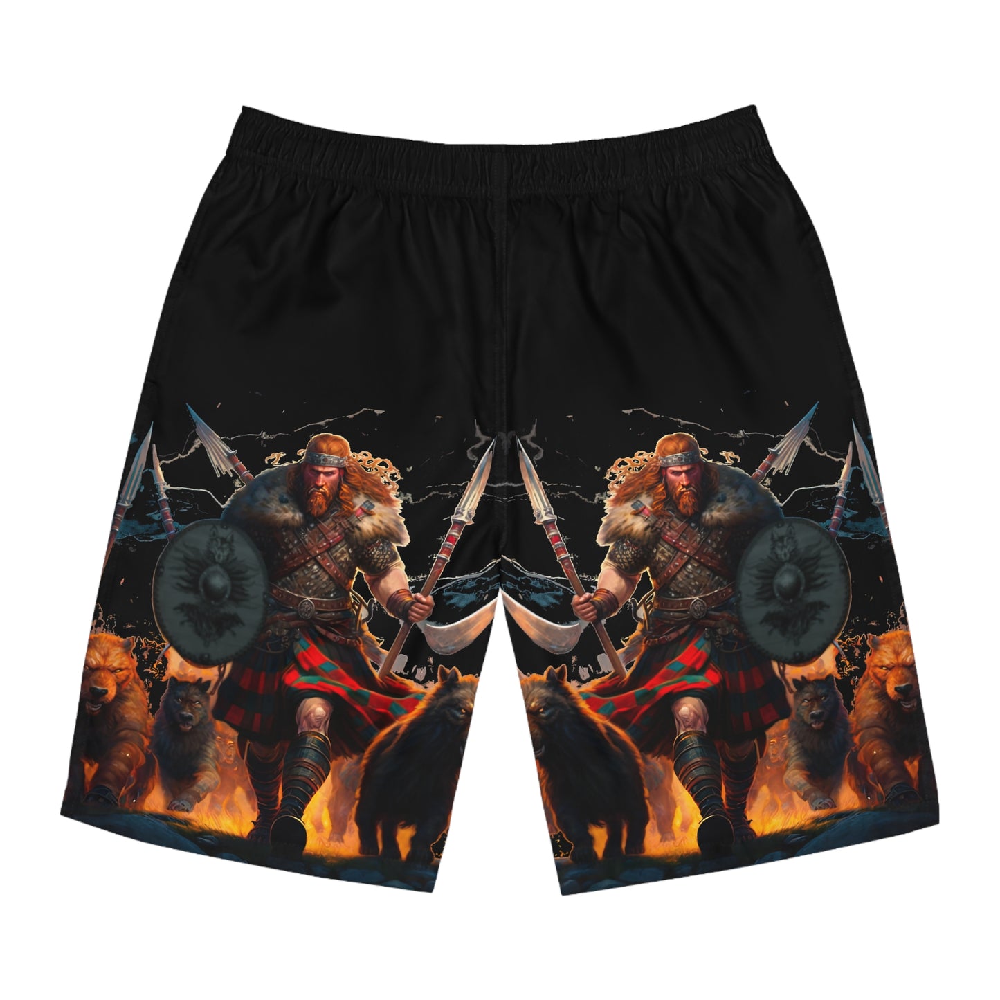 Scottish Battle Dog Pack - Artistic Board Shorts