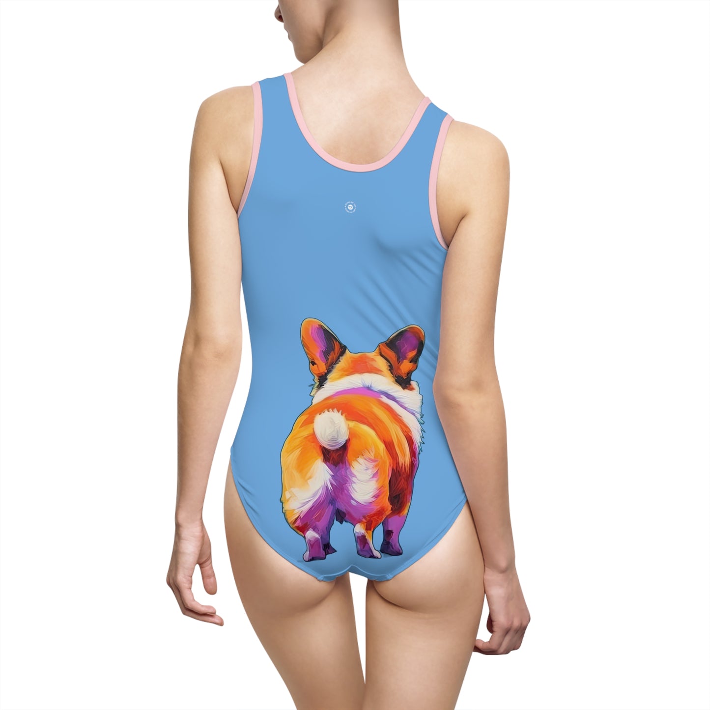 Corgi Butt in Blue - Classic One-Piece