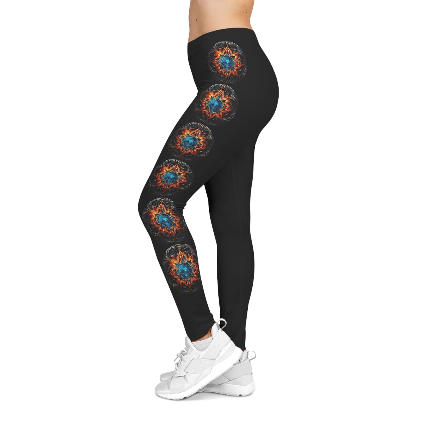 Fire and Ice - Artistic Leggings