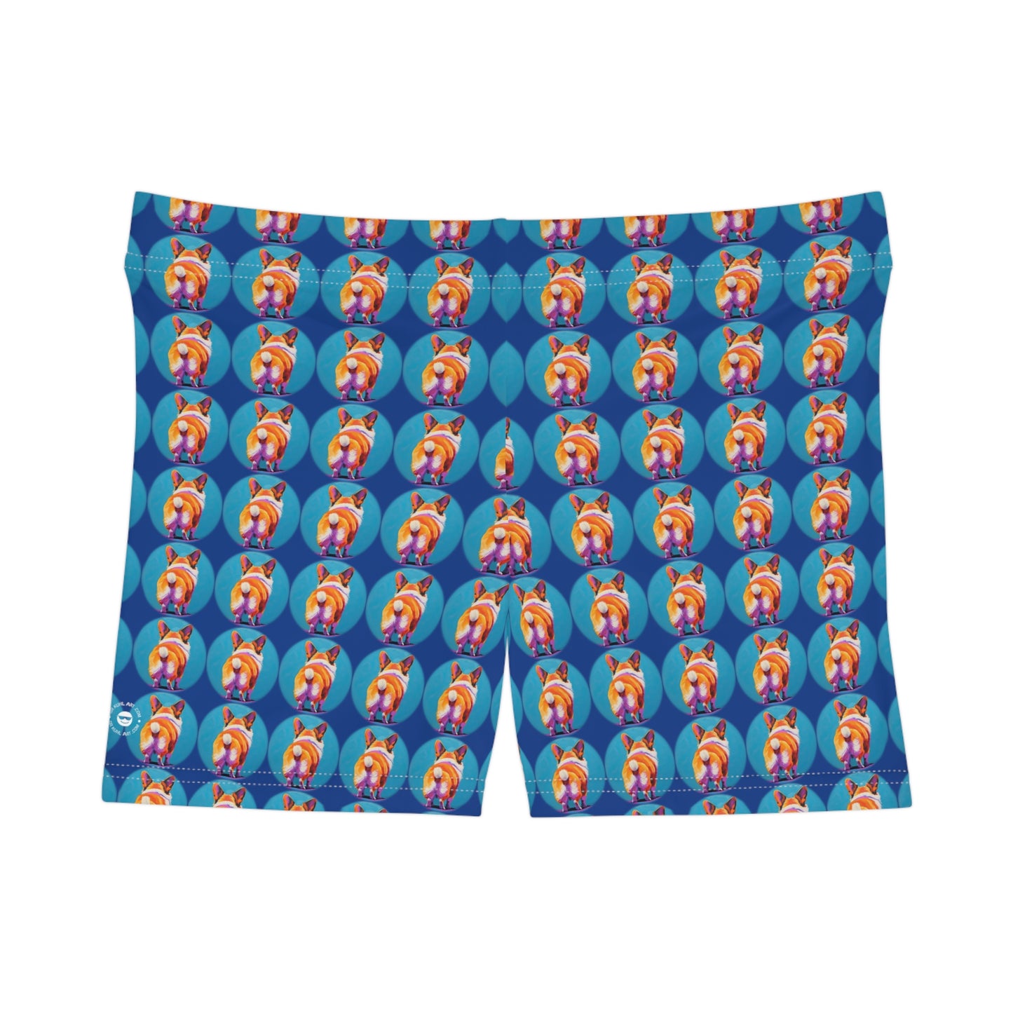 Corgi Butt Dots in Blue - Artistic Shorts