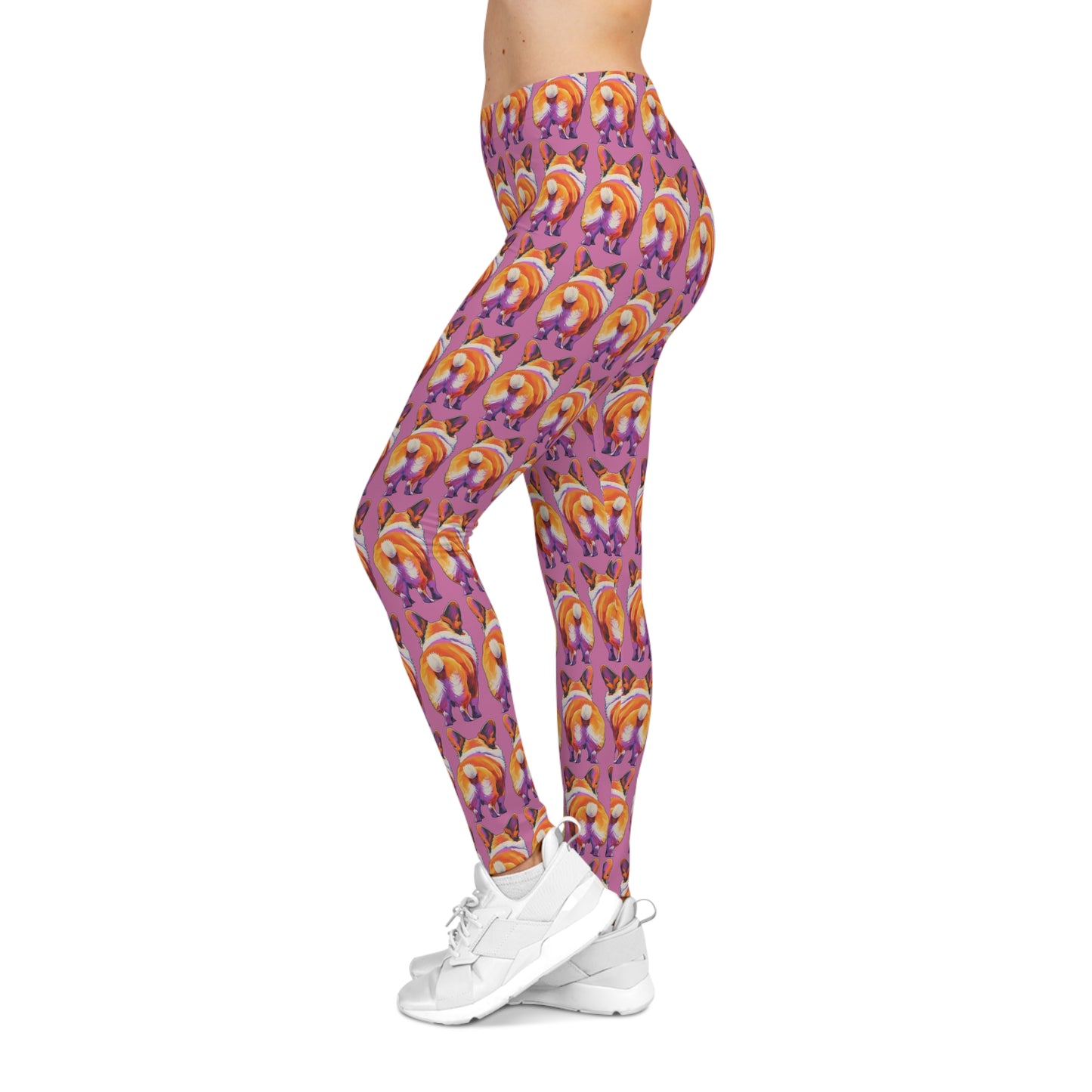 Corgi Butt Mosaic in Pink - Artistic Leggings