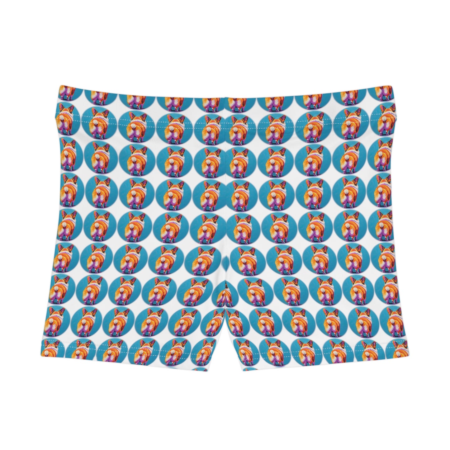 Corgi Butt Dots in White - Artistic Shorts