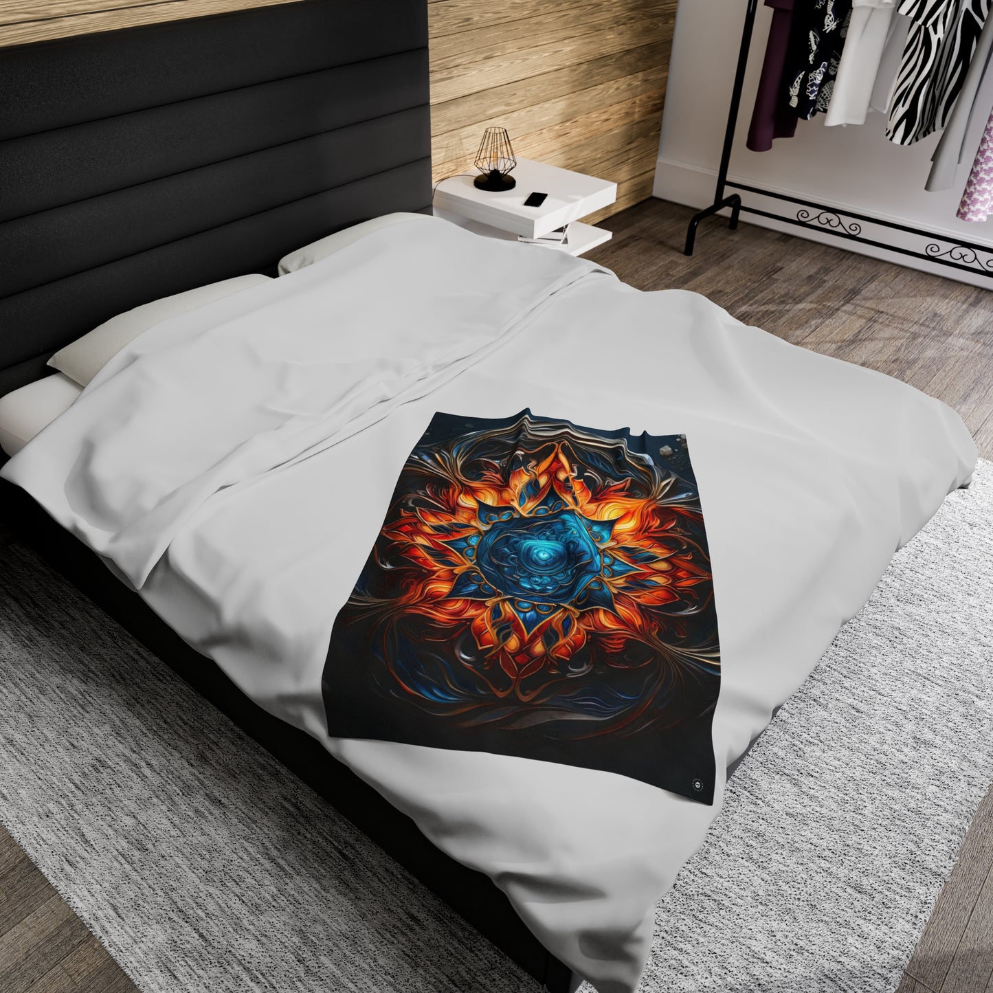 Fire and Ice - Artsy Throw Blanket