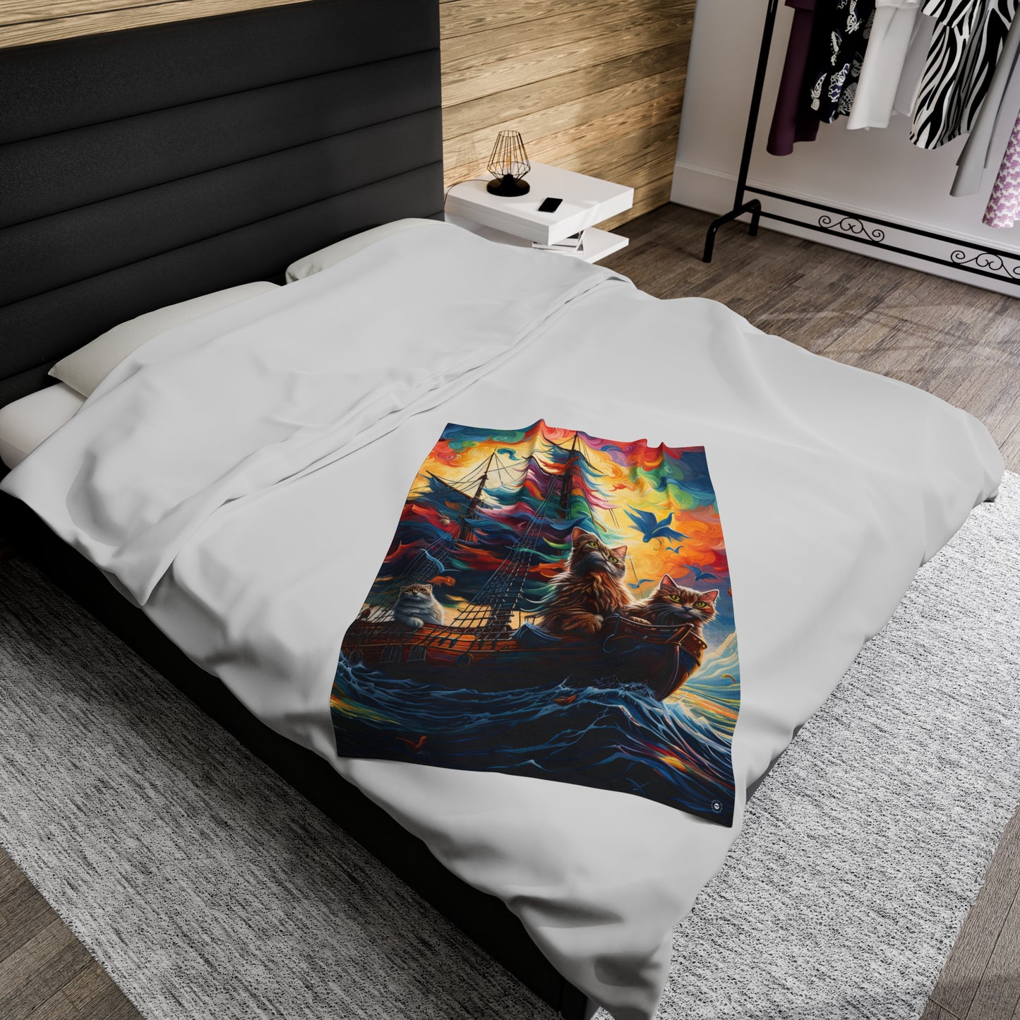 Sea Cats - Artsy Throw Blanket