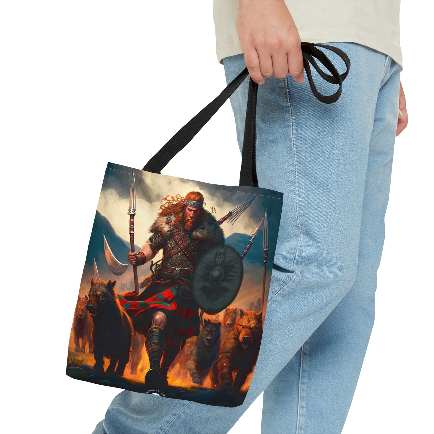 Scottish Battle Dog Pack - Artistic Tote Bag