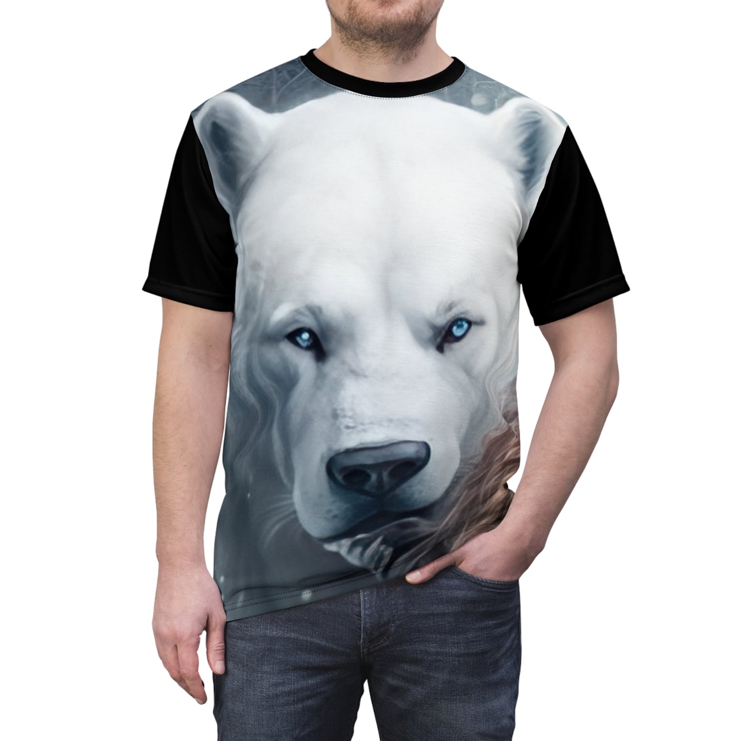 Polar Bear Stare in Black - Fashion Tee