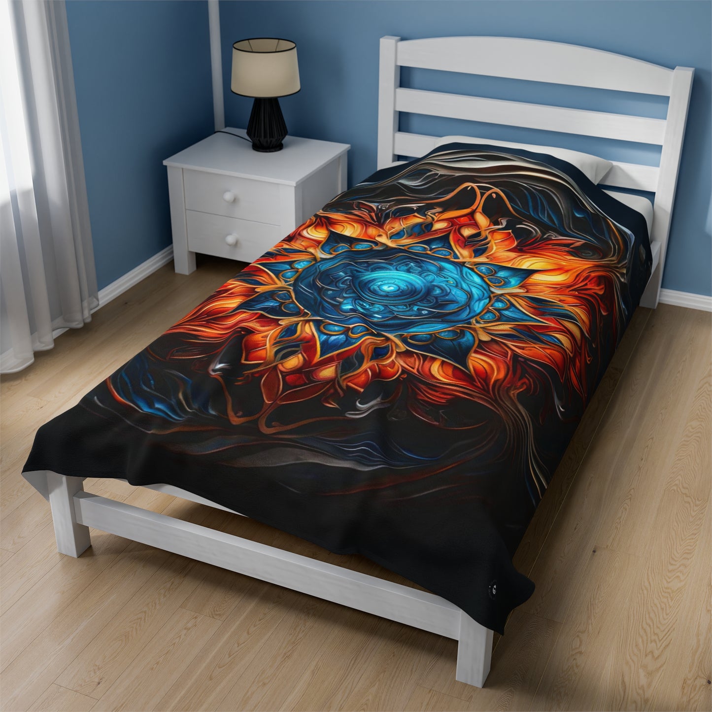 Fire and Ice - Artsy Throw Blanket