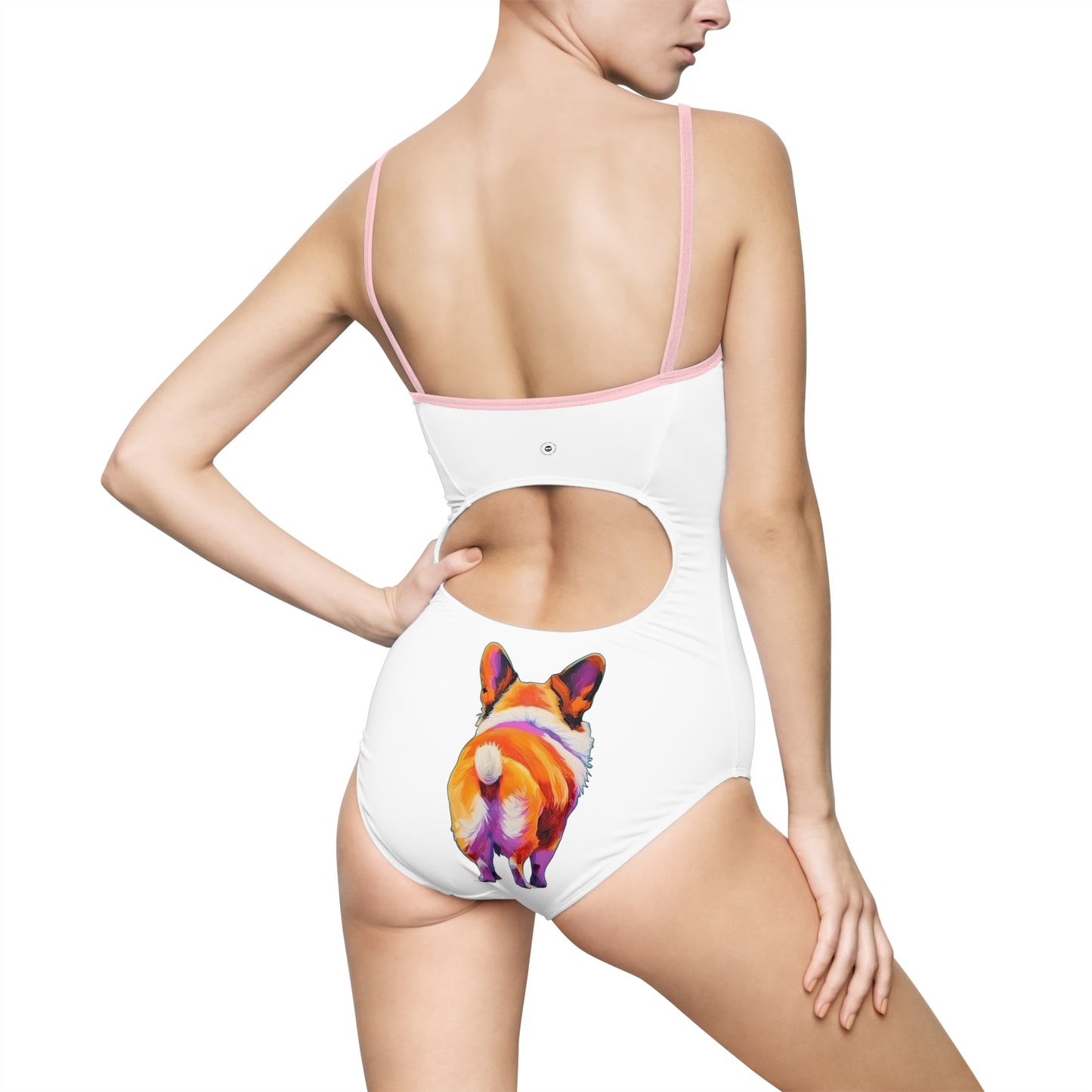 Corgi Butt in White - Artsy One-Piece