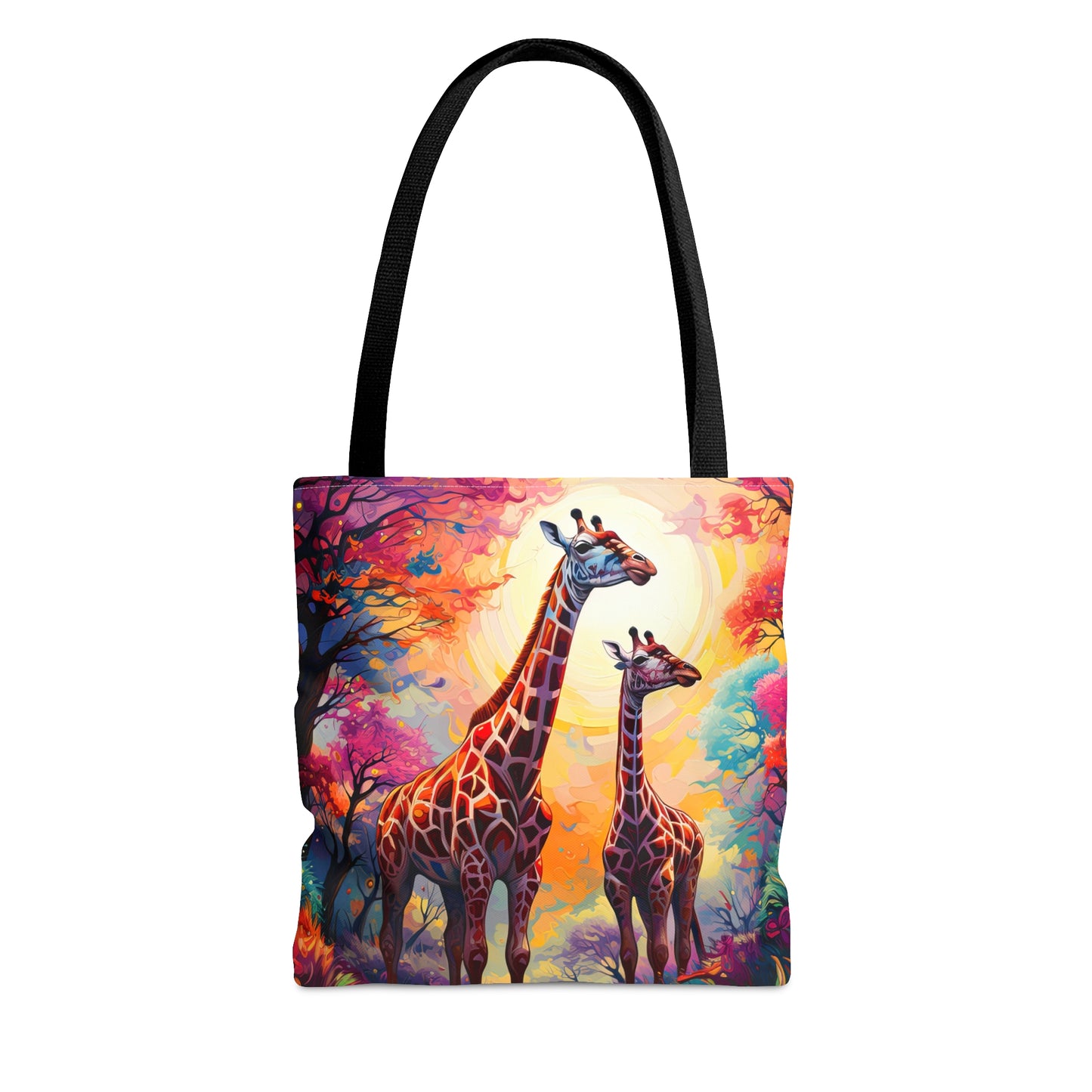 Giraffe Sunrise - Artistic Tote Bag